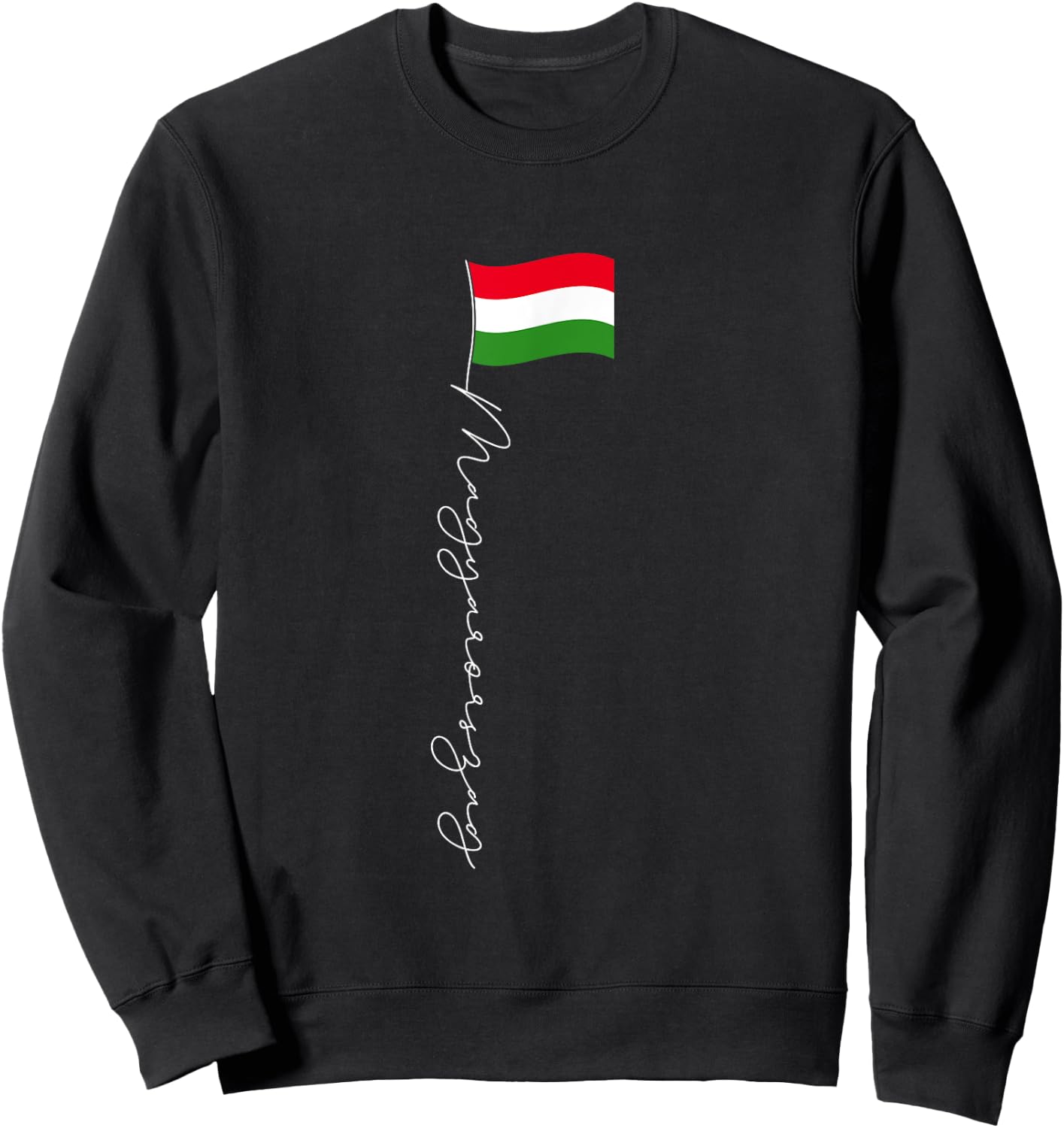Hungary Signature Flag Pole - Patriotic Hungarian Flag Sweatshirt - Sweatshirt | Black