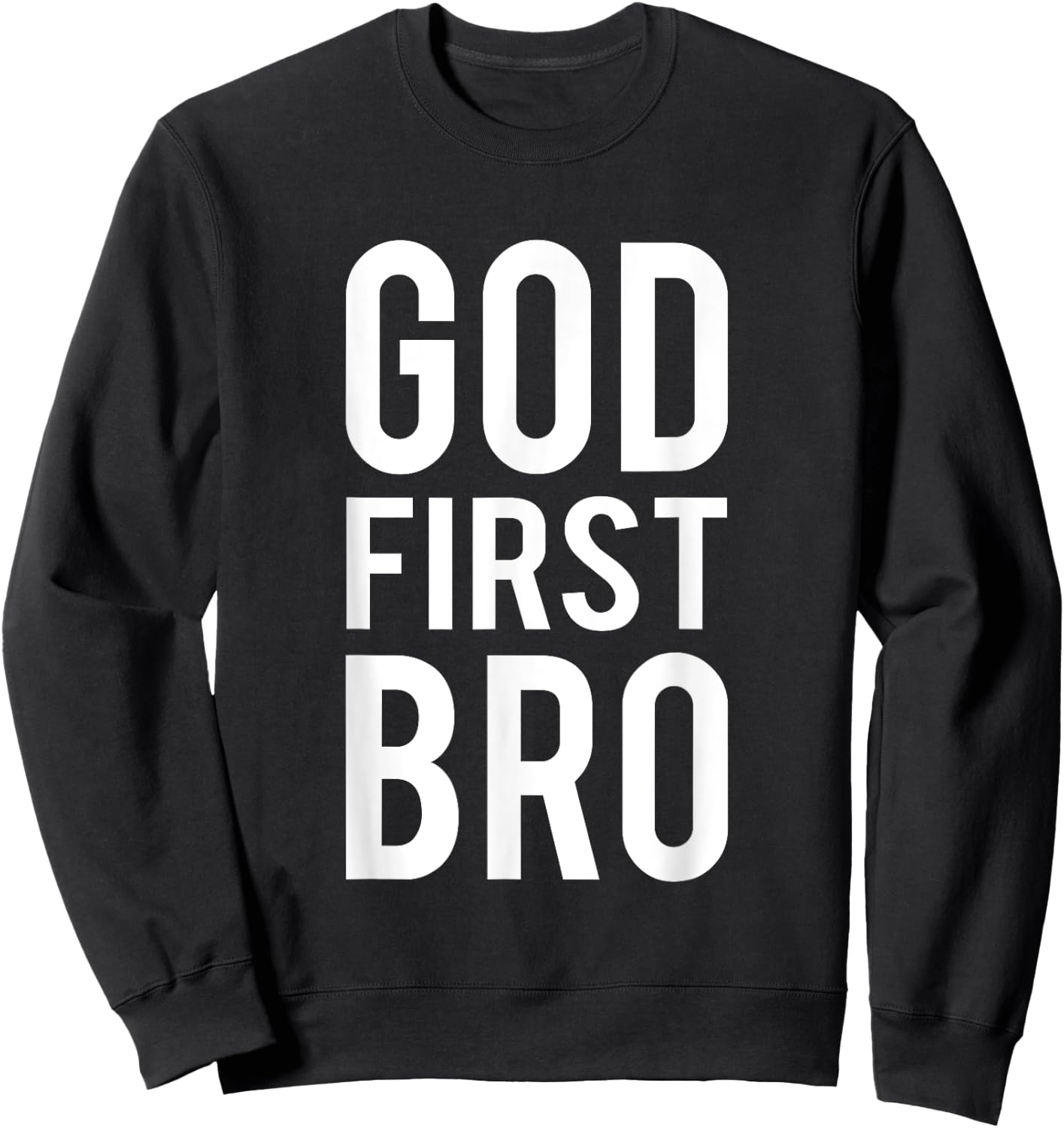 God First Bro Religious God Jesus Christian Faith Cross Lion Sweatshirt - Sweatshirt | Black