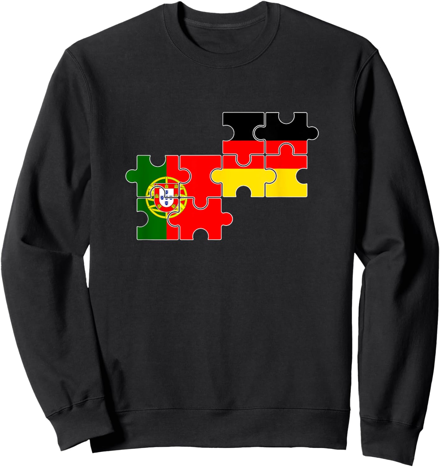 Portugal Deutschland Flagge Deutsch Portugiese Sweatshirt - Sweatshirt | Black