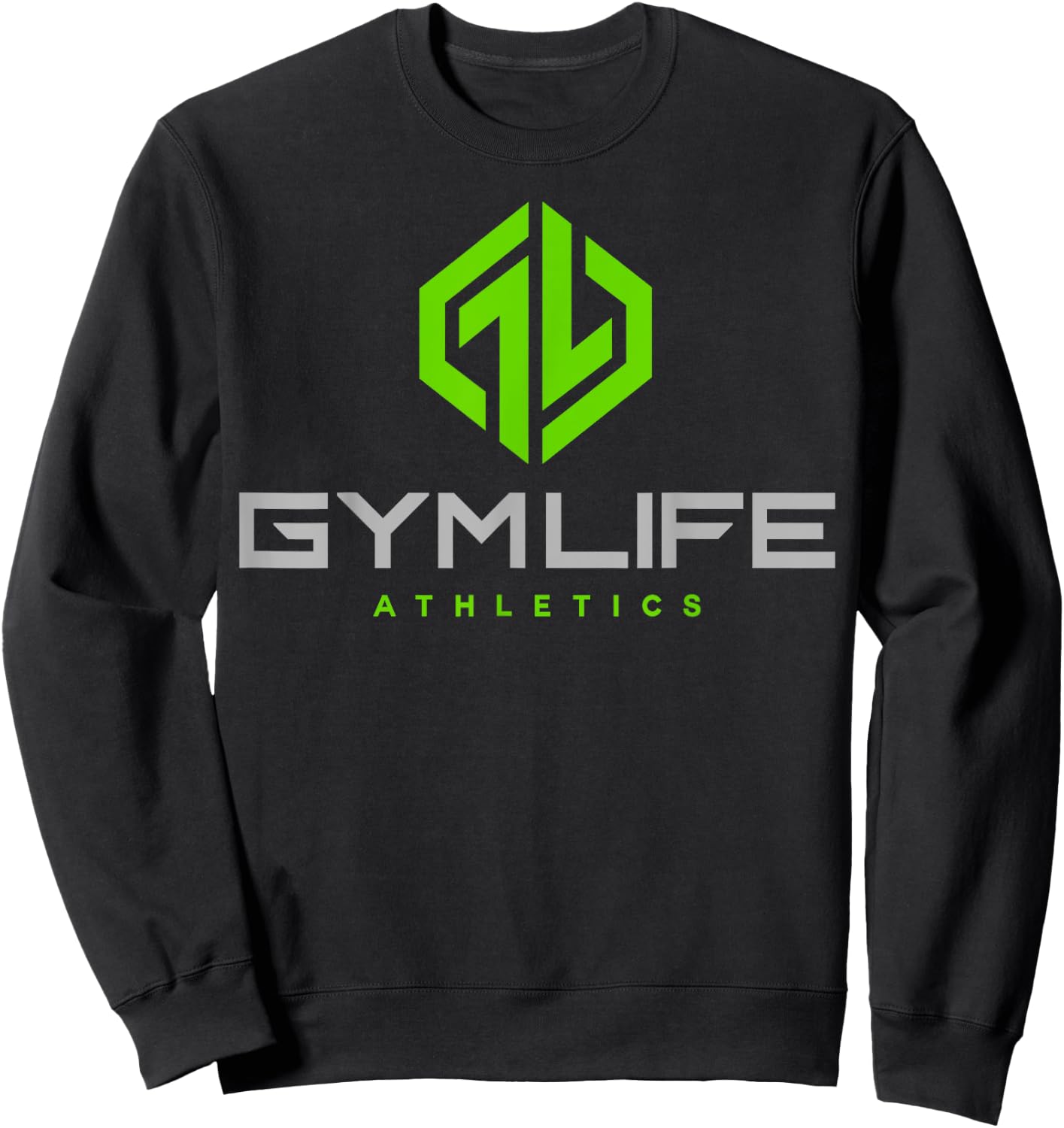 Gym Life Athletics Neon Power Up Workout Sweatshirt - Sweatshirt | Black