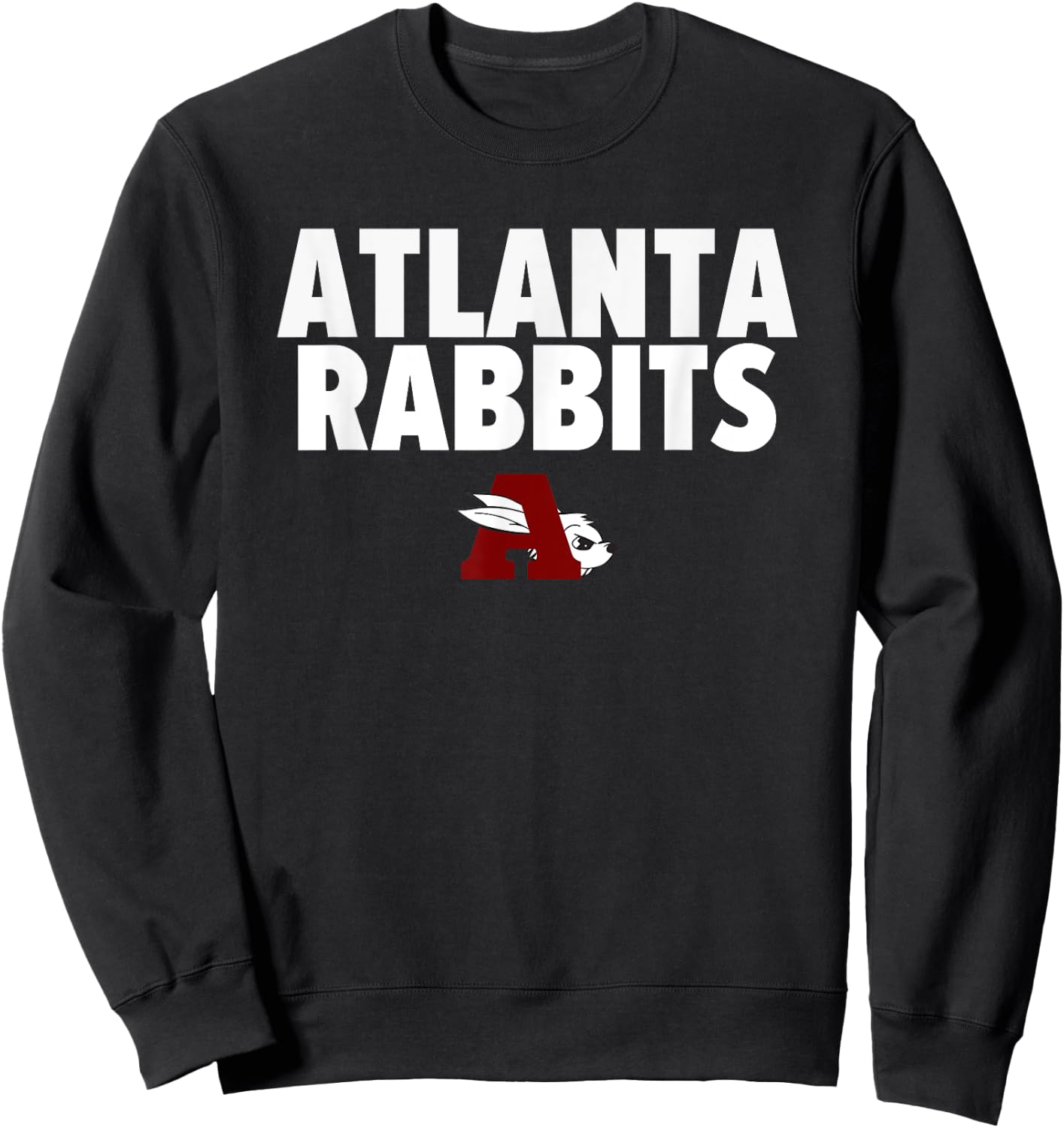 Atlanta Rabbits Logo Bold HS Sweatshirt - Sweatshirt | Black