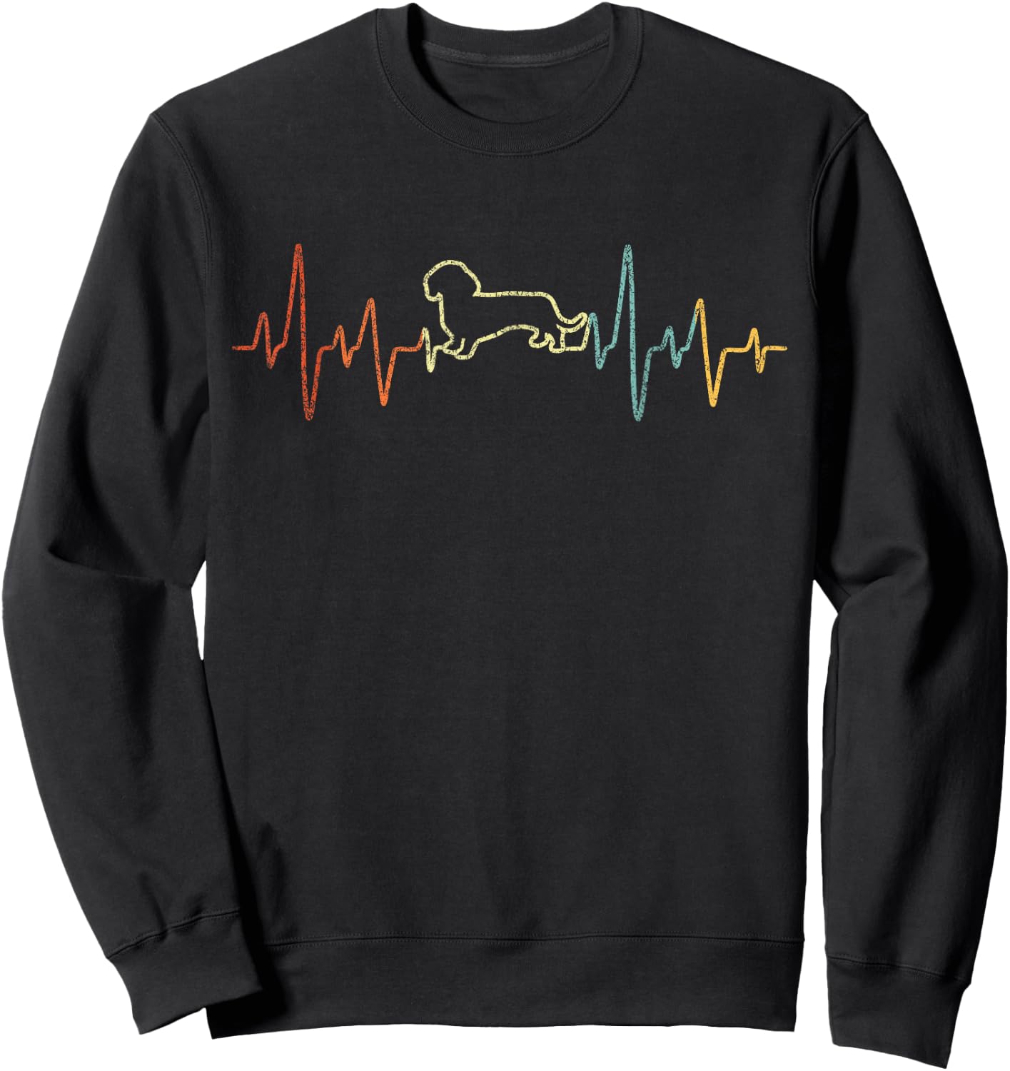 Funny Dachshund Dog Owner Wiener Retro Vintage Women Kids Sweatshirt - Sweatshirt | Black