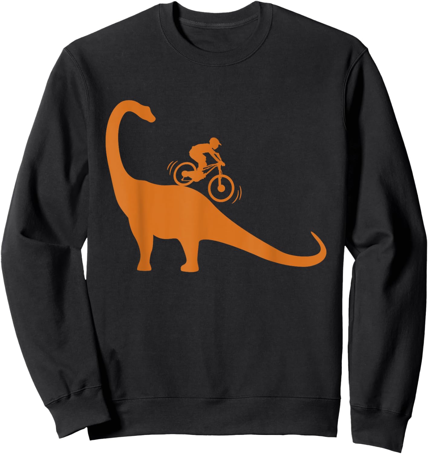 Cool Mountain Bike Dino Funny Bicycle Dinosaur Lovers Outfit Sweatshirt - Sweatshirt | Black