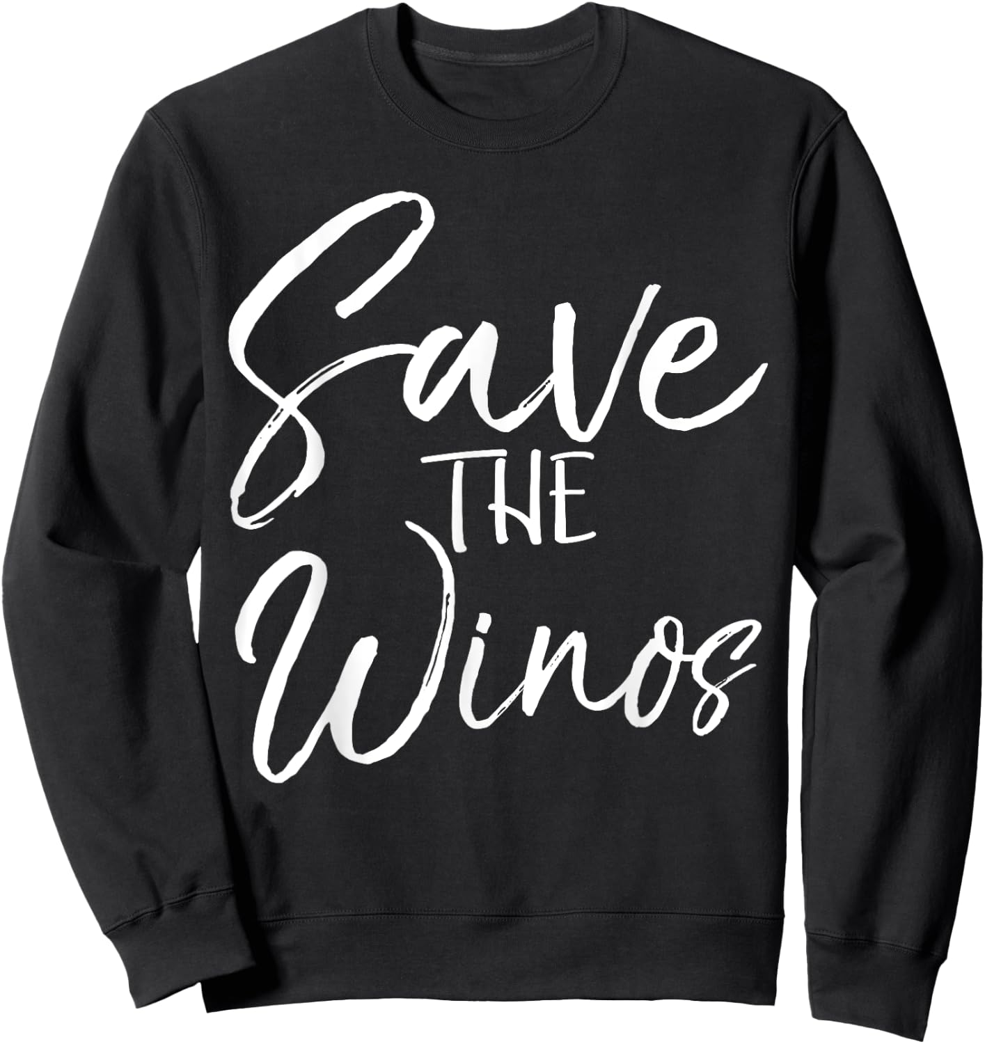Funny Wine Pun Matching Gifts Cute Save the Winos Sweatshirt - Sweatshirt | Black