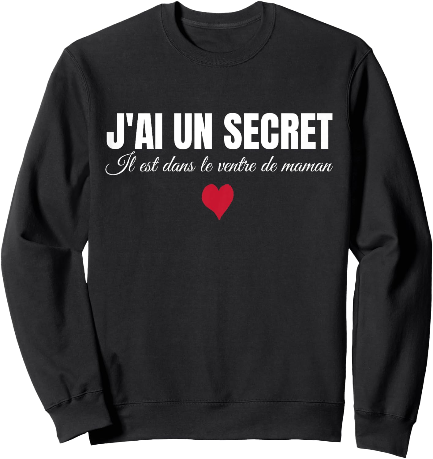 Child Child Je ai un Secret, Future Big Brother, Future Big Sister , Black, 2 Sweatshirt - Sweatshirt | Black