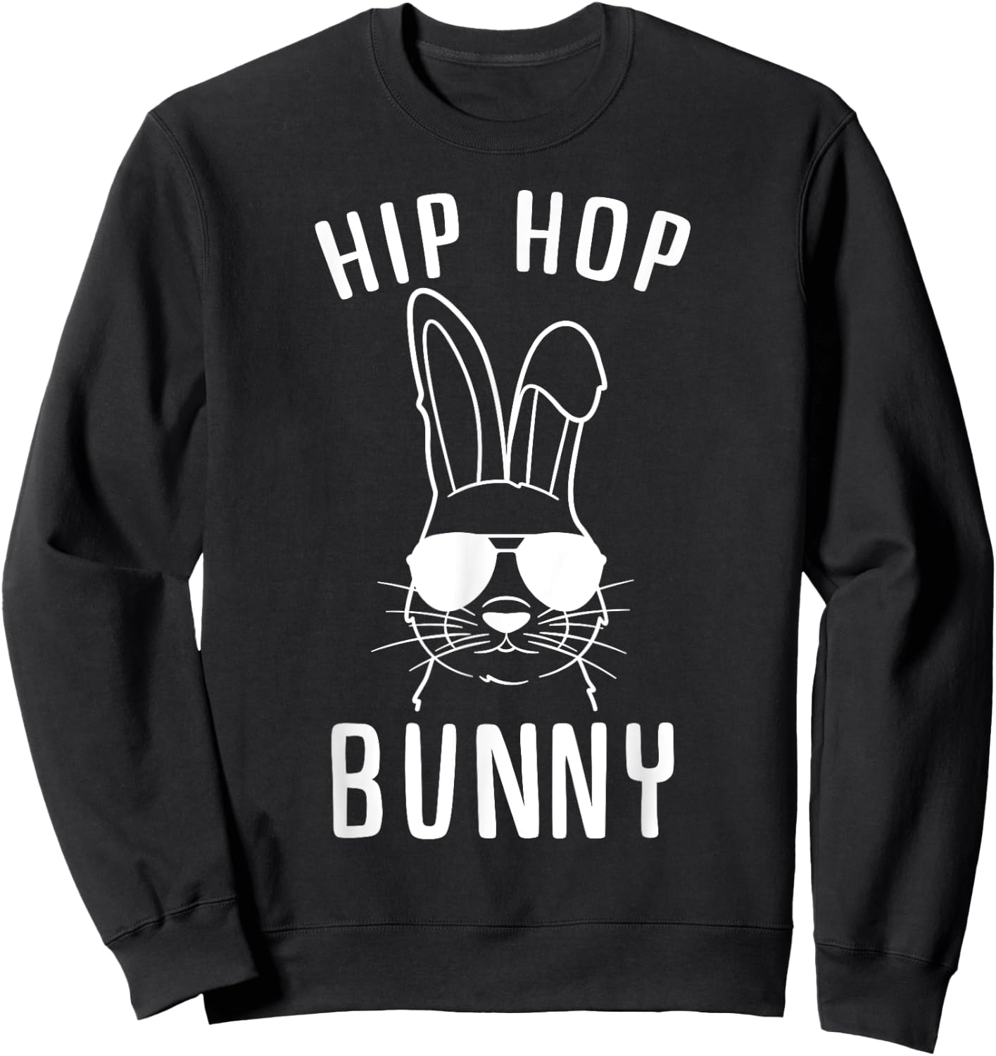 Cool hip-hop bunny, Easter gift, men and women Sweatshirt - Sweatshirt | Black
