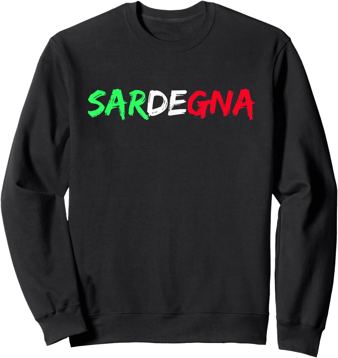 Flag Italy City Sardinia Sweatshirt - Sweatshirt | Black