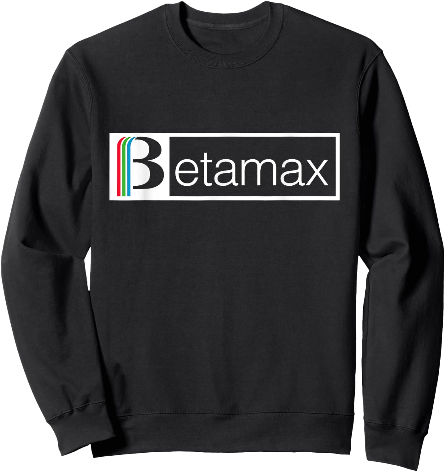 Betamax Red Green And Blue White B Banner Logo Sweatshirt - Sweatshirt | Black