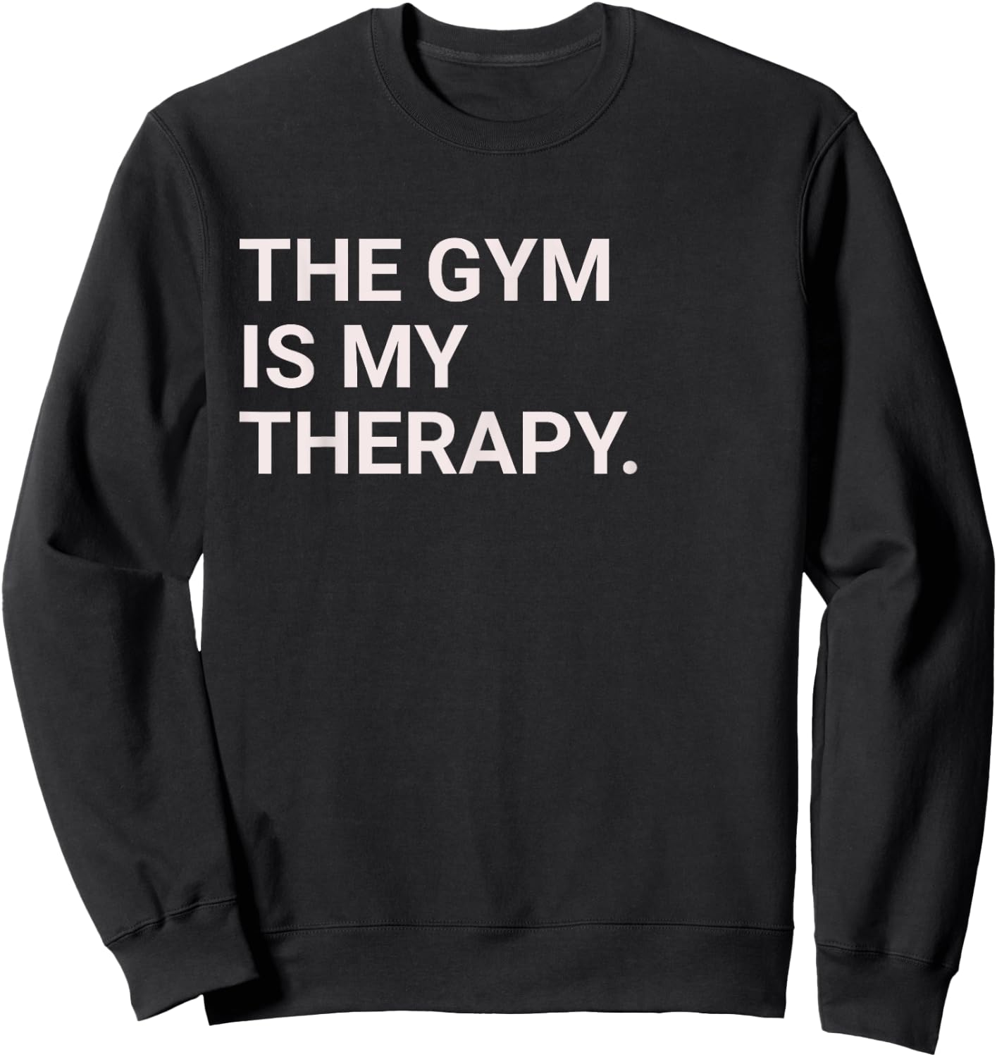 The Gym Is My Therapy, SWOLE Gym Sweatshirt - Sweatshirt | Black