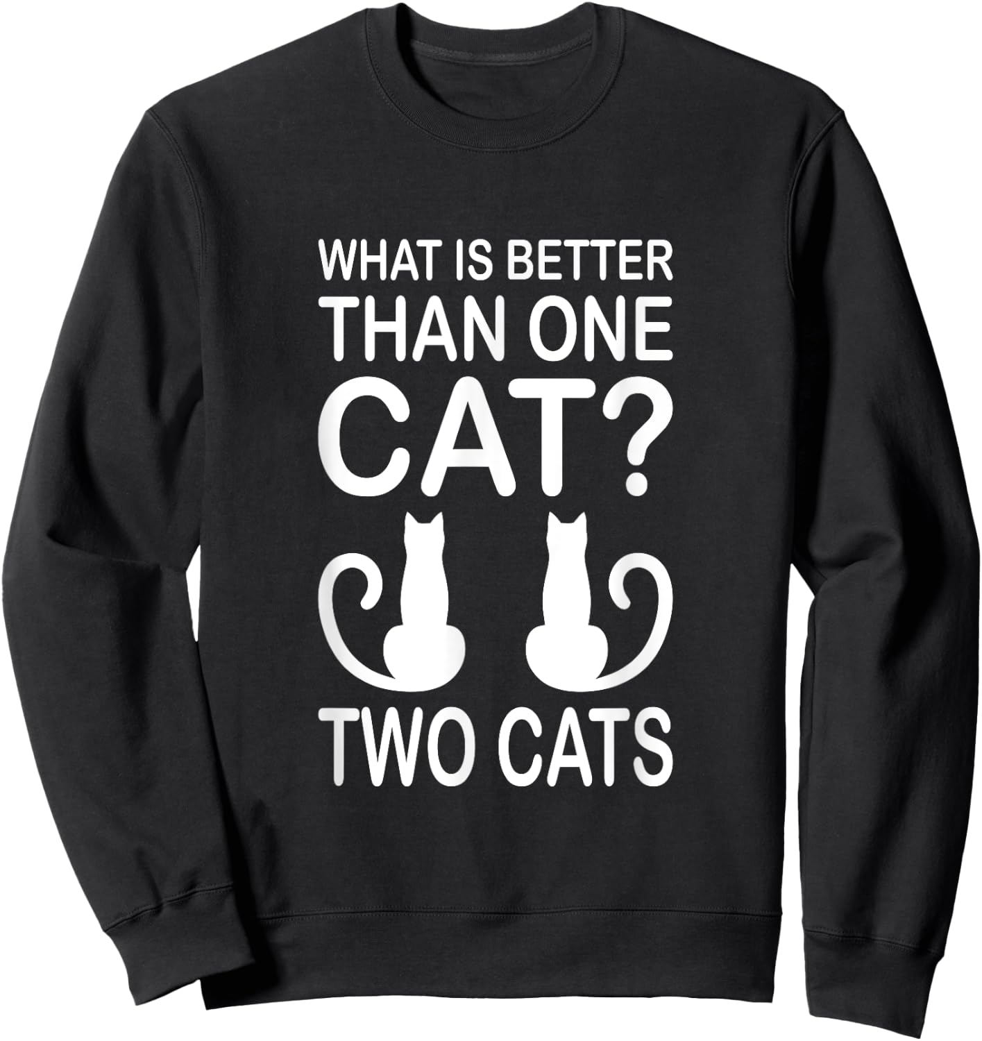 Adults Cat-Themed Black Small Classic Fit Short Sleeve Sweatshirt - Sweatshirt | Black