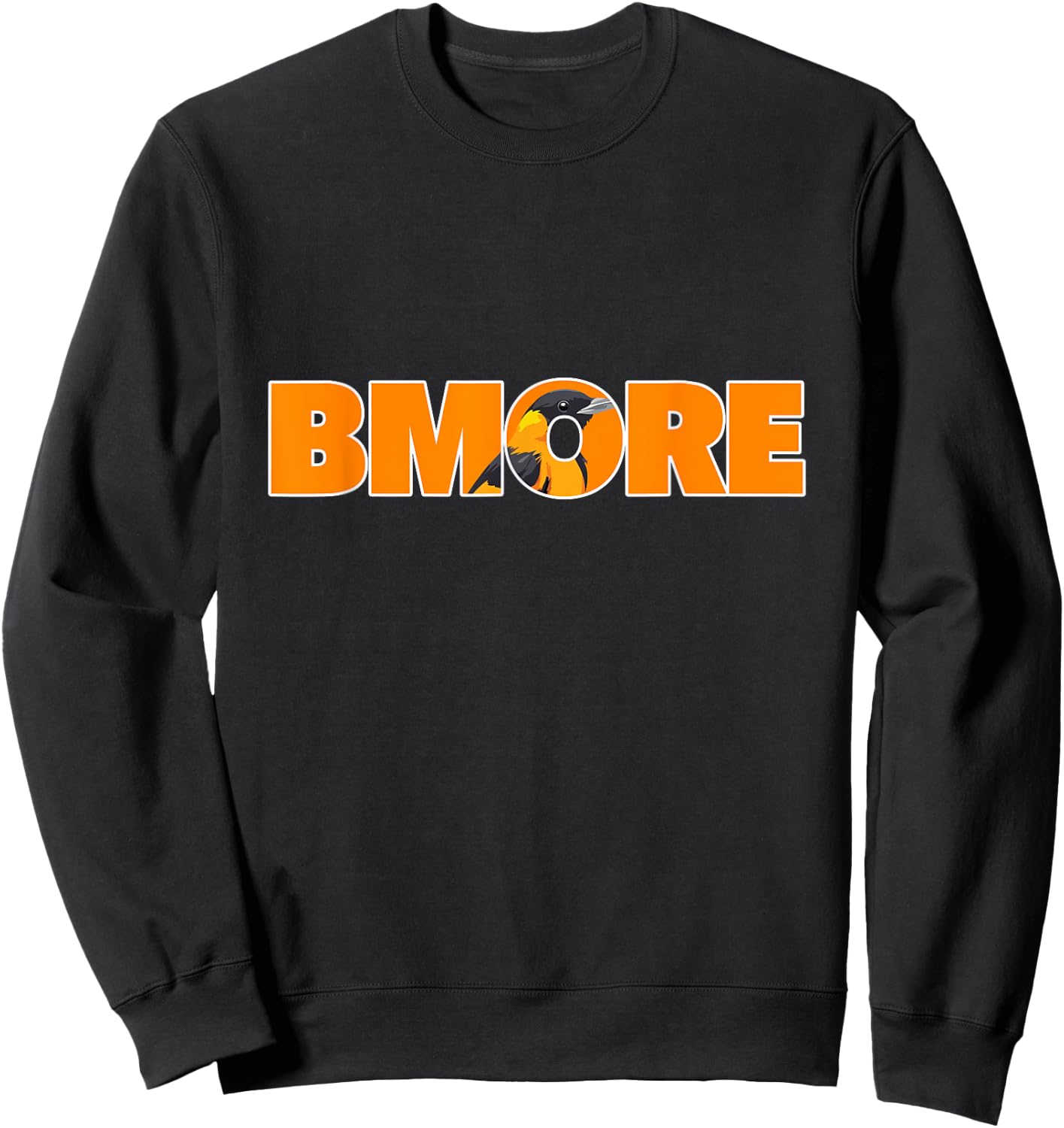 Baltimore Bmore Athletic Sport Style Bold Typography Sweatshirt - Sweatshirt | Black