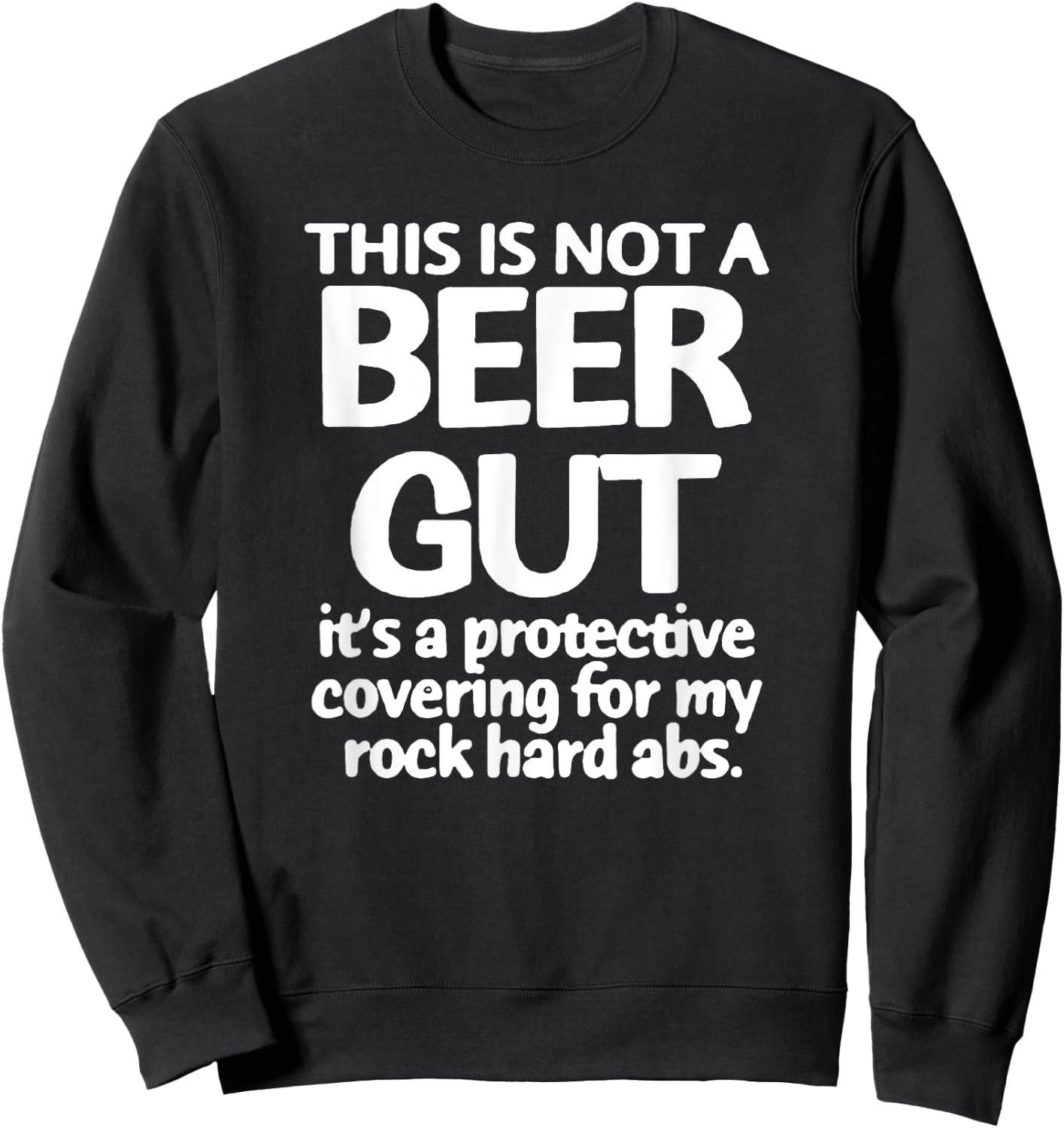 Beer Lovers Shirt , This is Not a Beer Gut Funny T Shirt Sweatshirt - Sweatshirt | Black