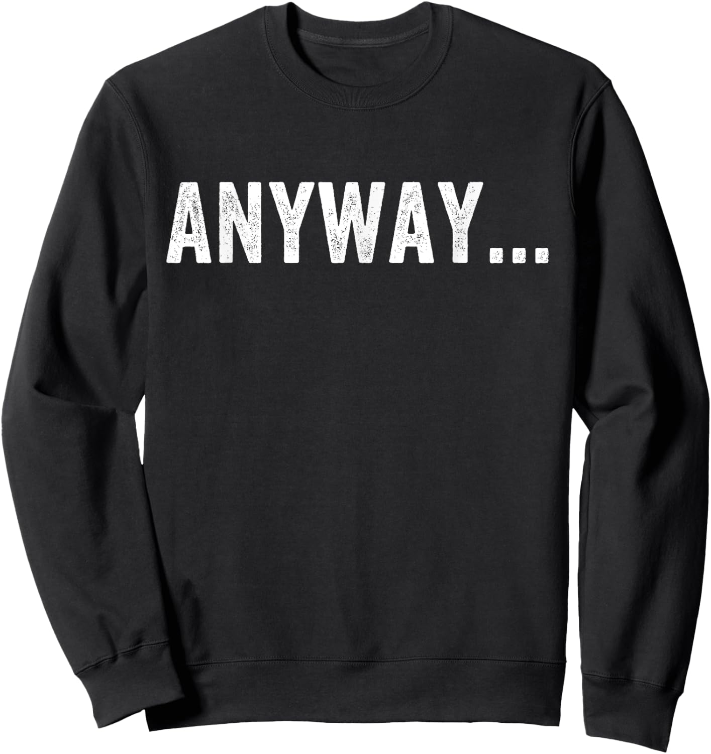 Anyway -Adults Black Classic Fit Modern Short Sleeve Sweatshirt - Sweatshirt | Black