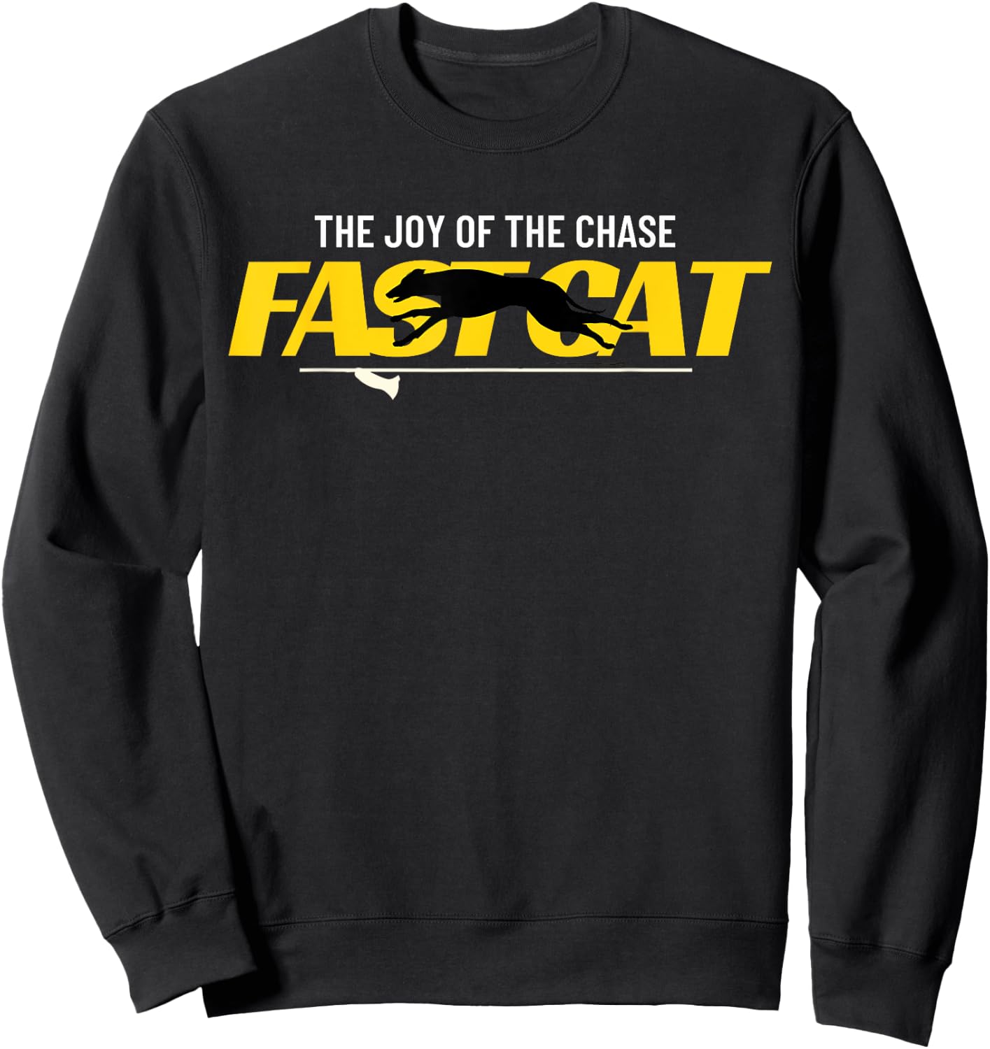 Funny Vintage Fast Cat Dog Sport Men Women Kids Sweatshirt - Sweatshirt | Black