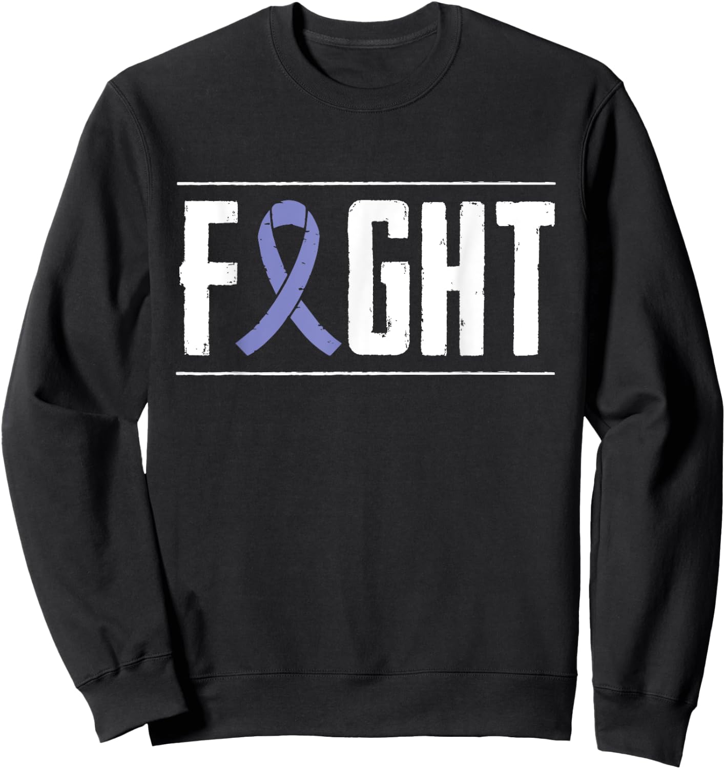 Stomach Cancer Fight Cancer Ribbon Sweatshirt - Sweatshirt | Black