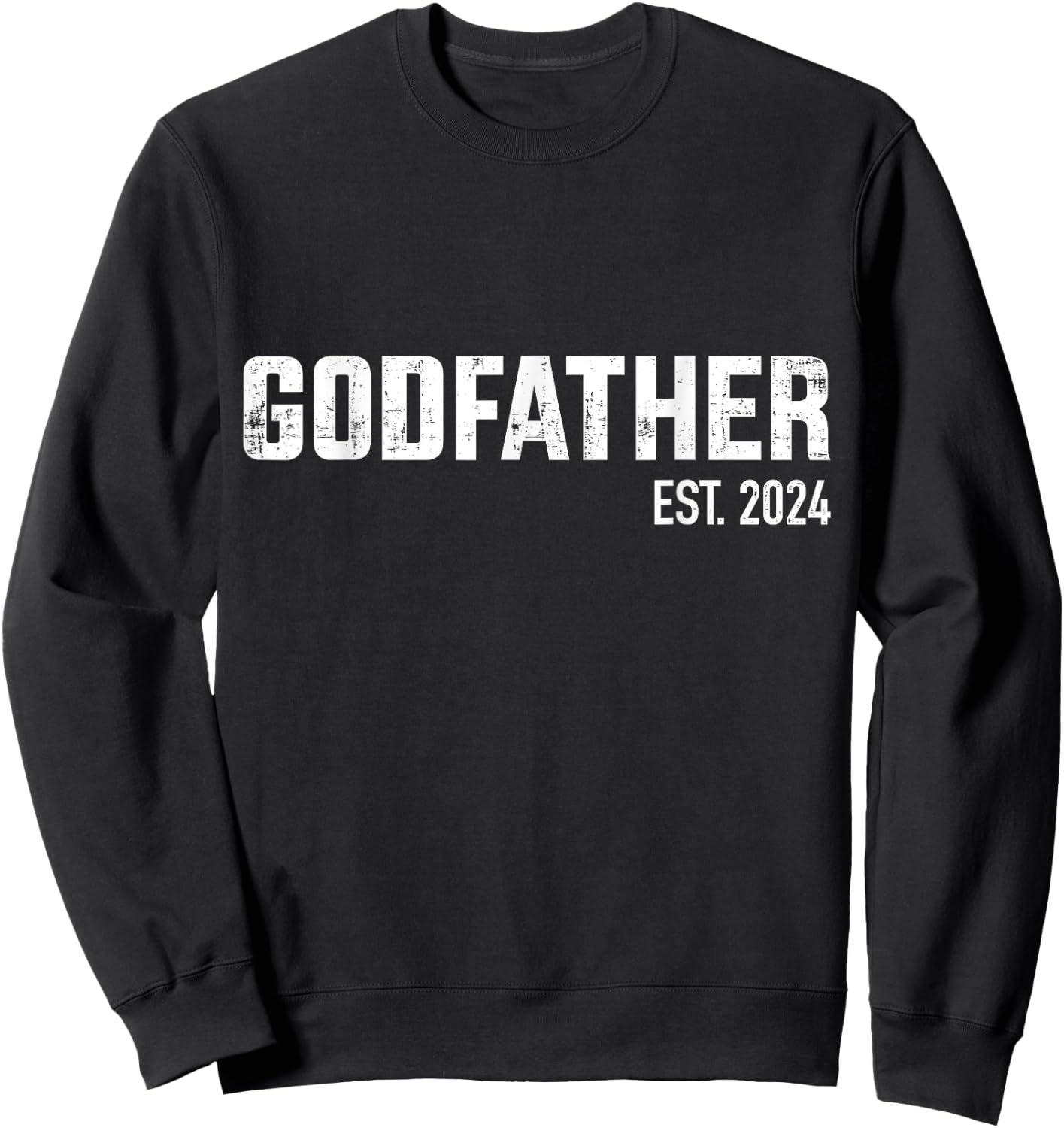 Godfather est. 2024 for pregnancy announcement baby shower Sweatshirt - Sweatshirt | Black