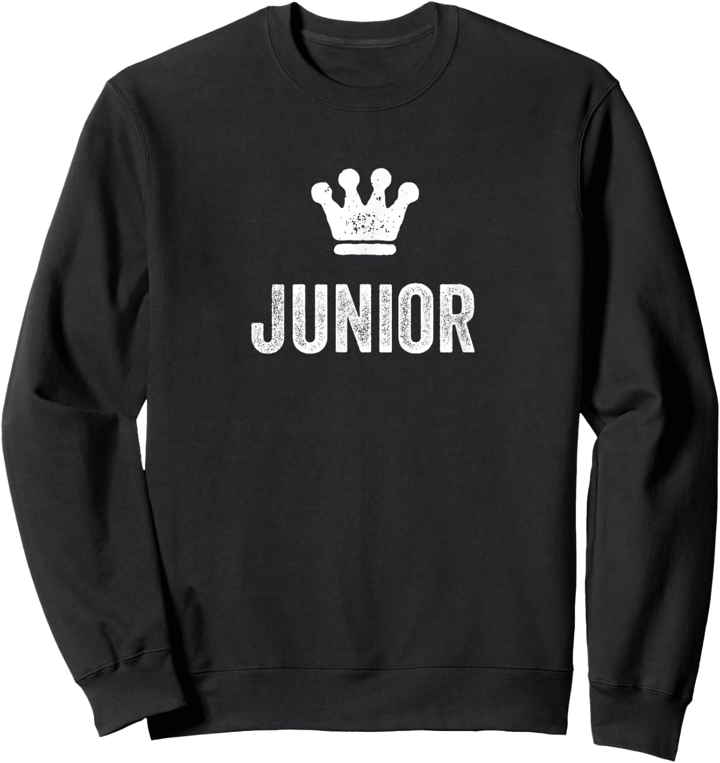 Junior the King / Crown & Name Design Called Junior Sweatshirt - Sweatshirt | Black