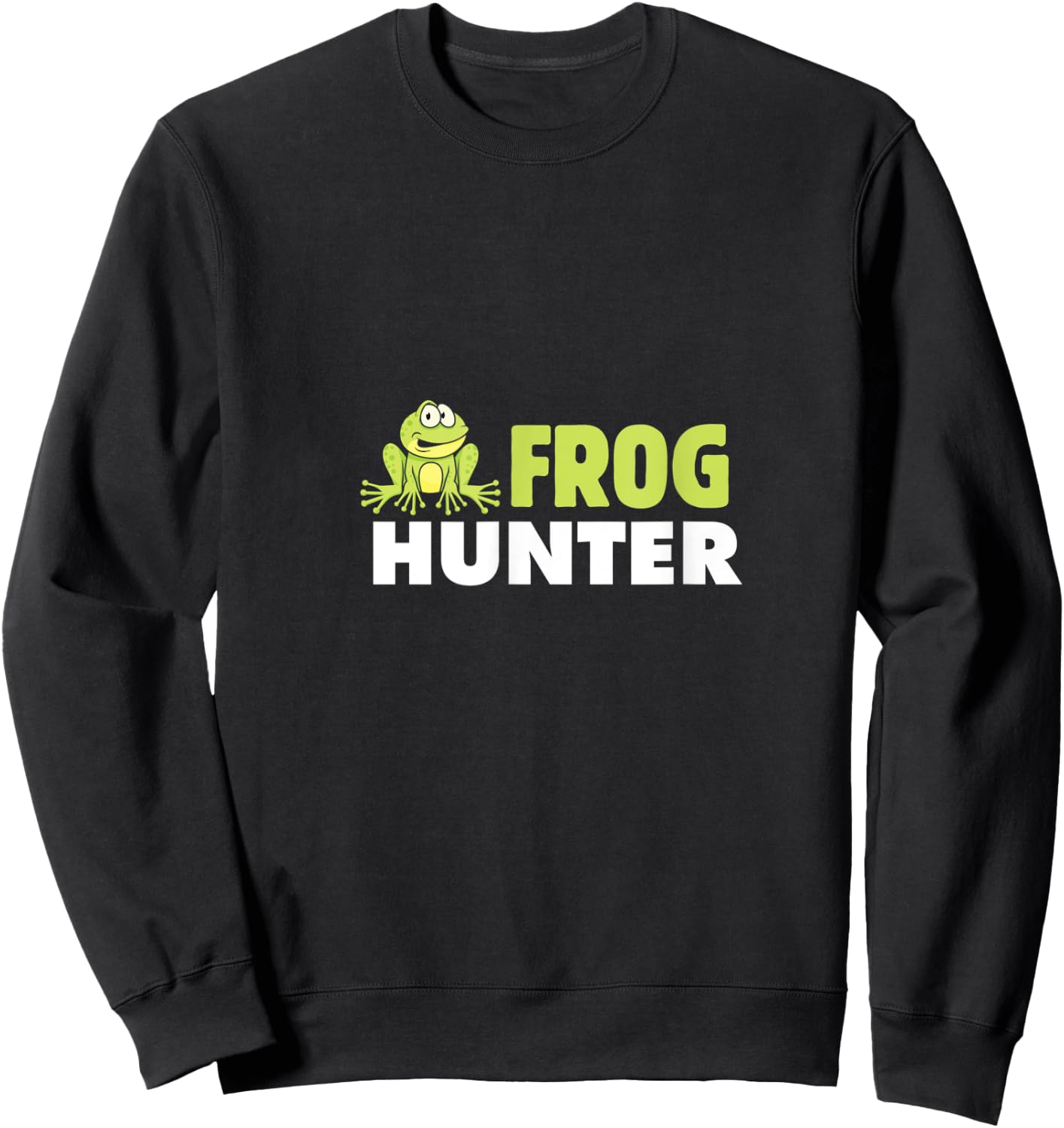 Frog Hunter Amphibians Hunter Reptile Lovers Bug Vintage Sweatshirt - Sweatshirt | Black