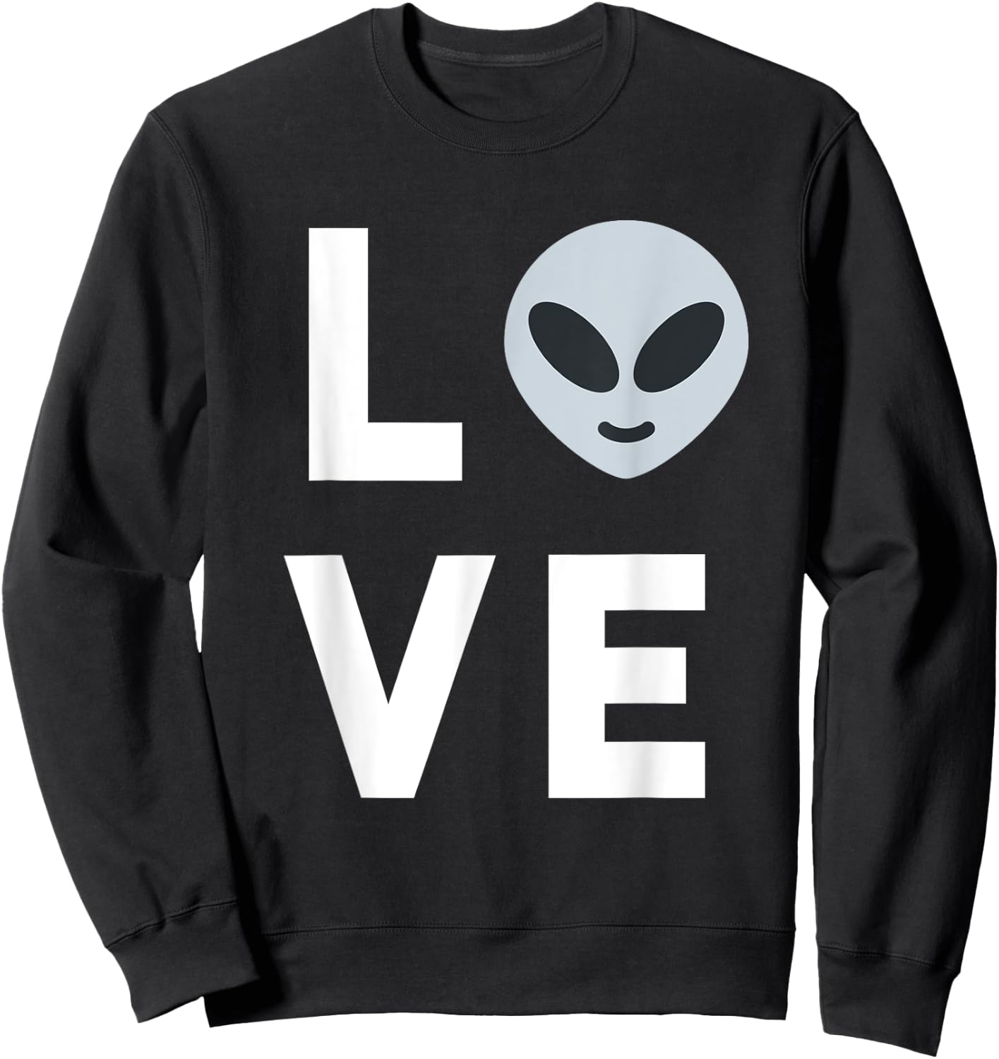Cute Alien Face | I Love Aliens UFO Kids Gift Ideas Sweatshirt - Sweatshirt | Black