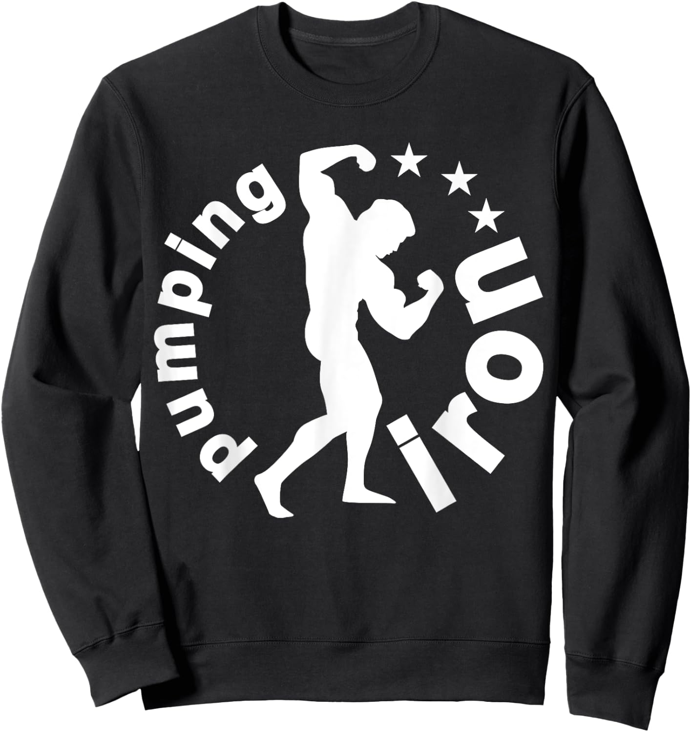 C560 PUMPING IRON Workout Gym Fitness MMA Motivation Sweatshirt - Sweatshirt | Black