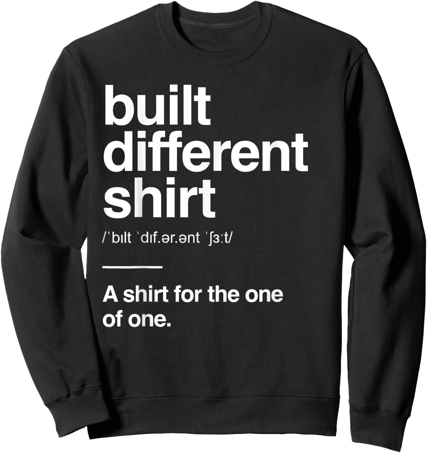 Built Different Definition Gen Alpha Slang Funny Viral Trend Sweatshirt - Sweatshirt | Black