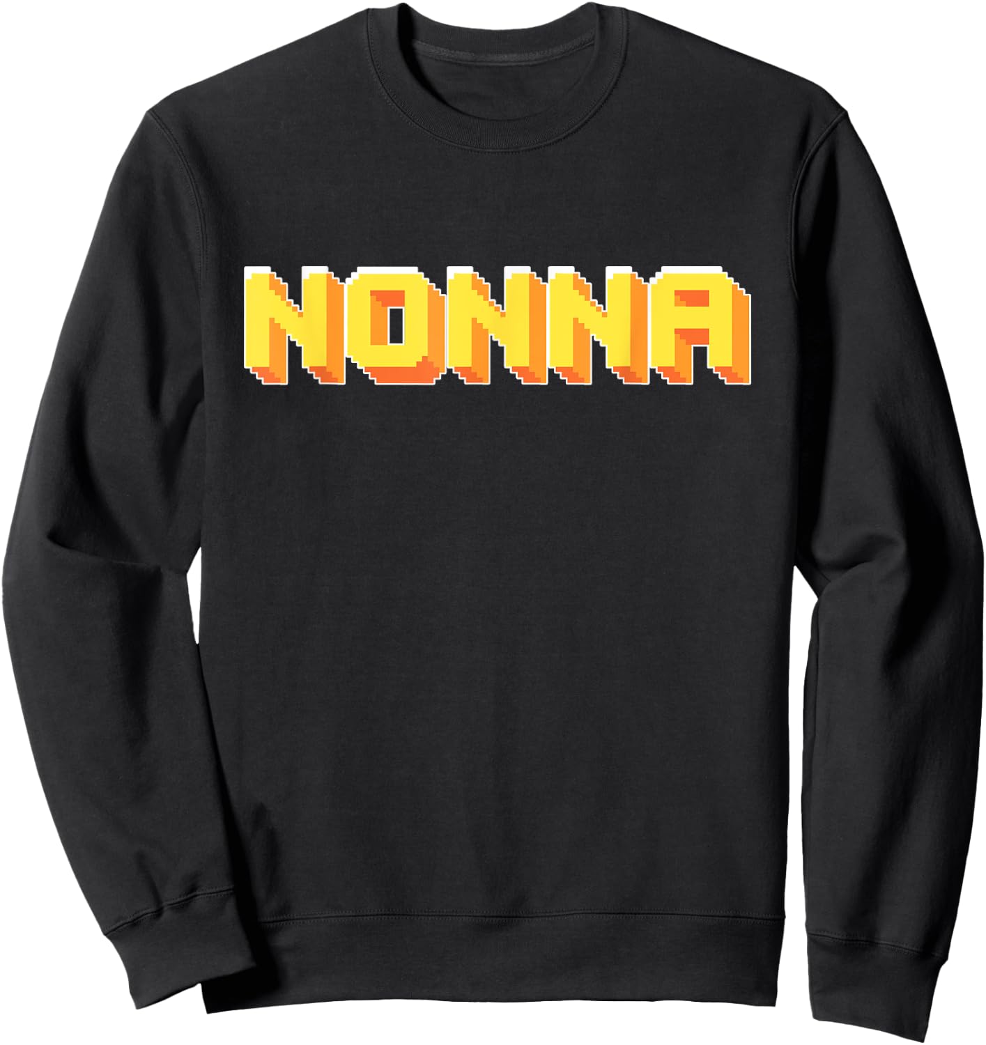 Game 8-bit Gaming Nonna Birthday Party Sweatshirt - Sweatshirt | Black