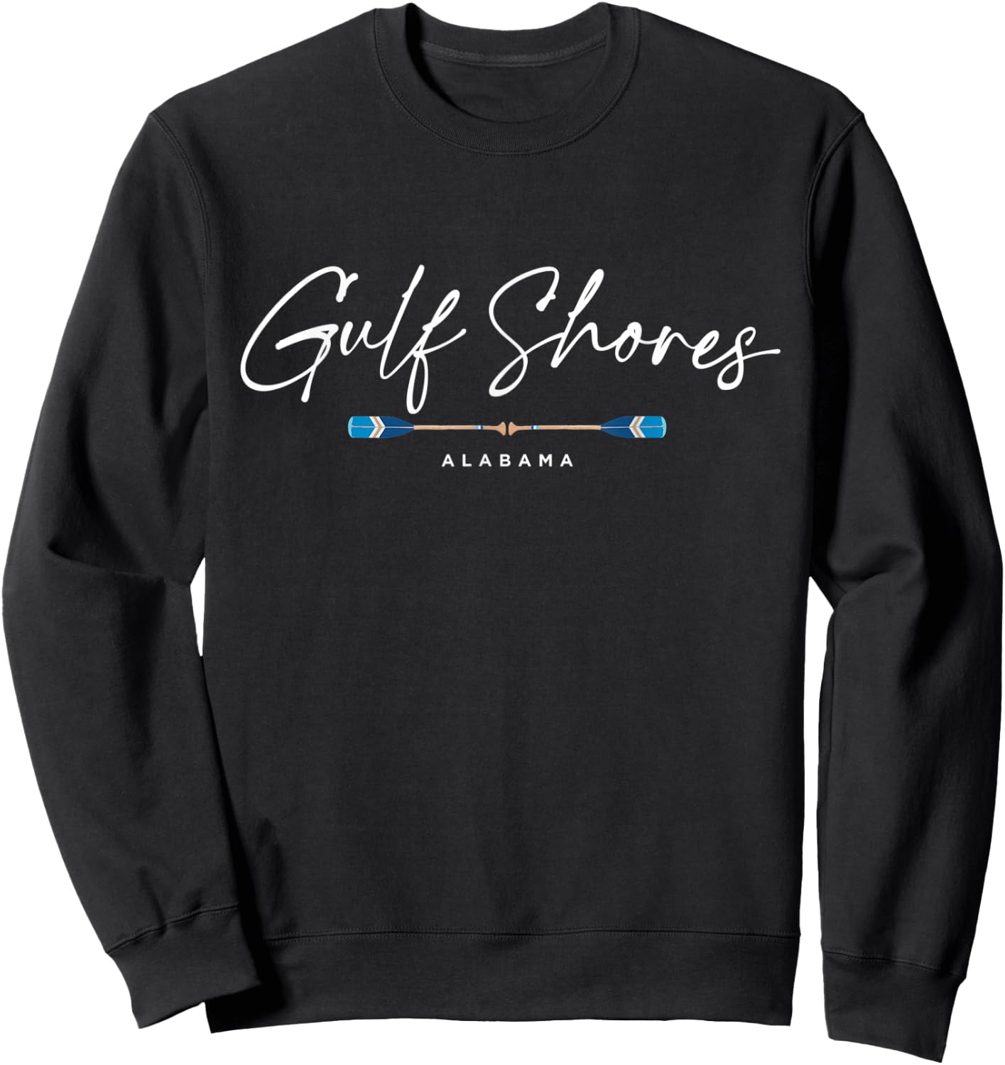 Gulf Shores Alabama Oars Graphic Sweatshirt - Sweatshirt | Black