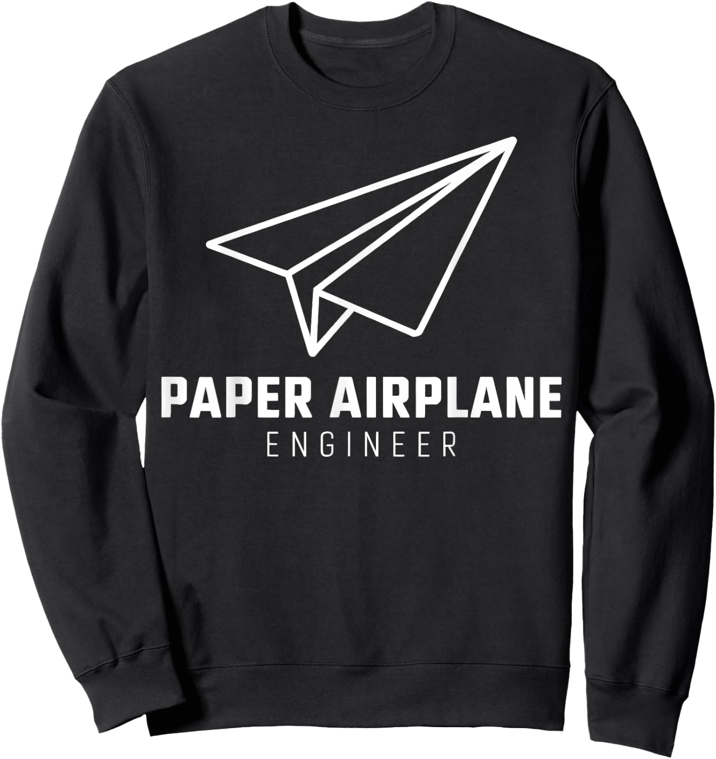 Funny Paper Airplane Sweatshirt - Sweatshirt | Black