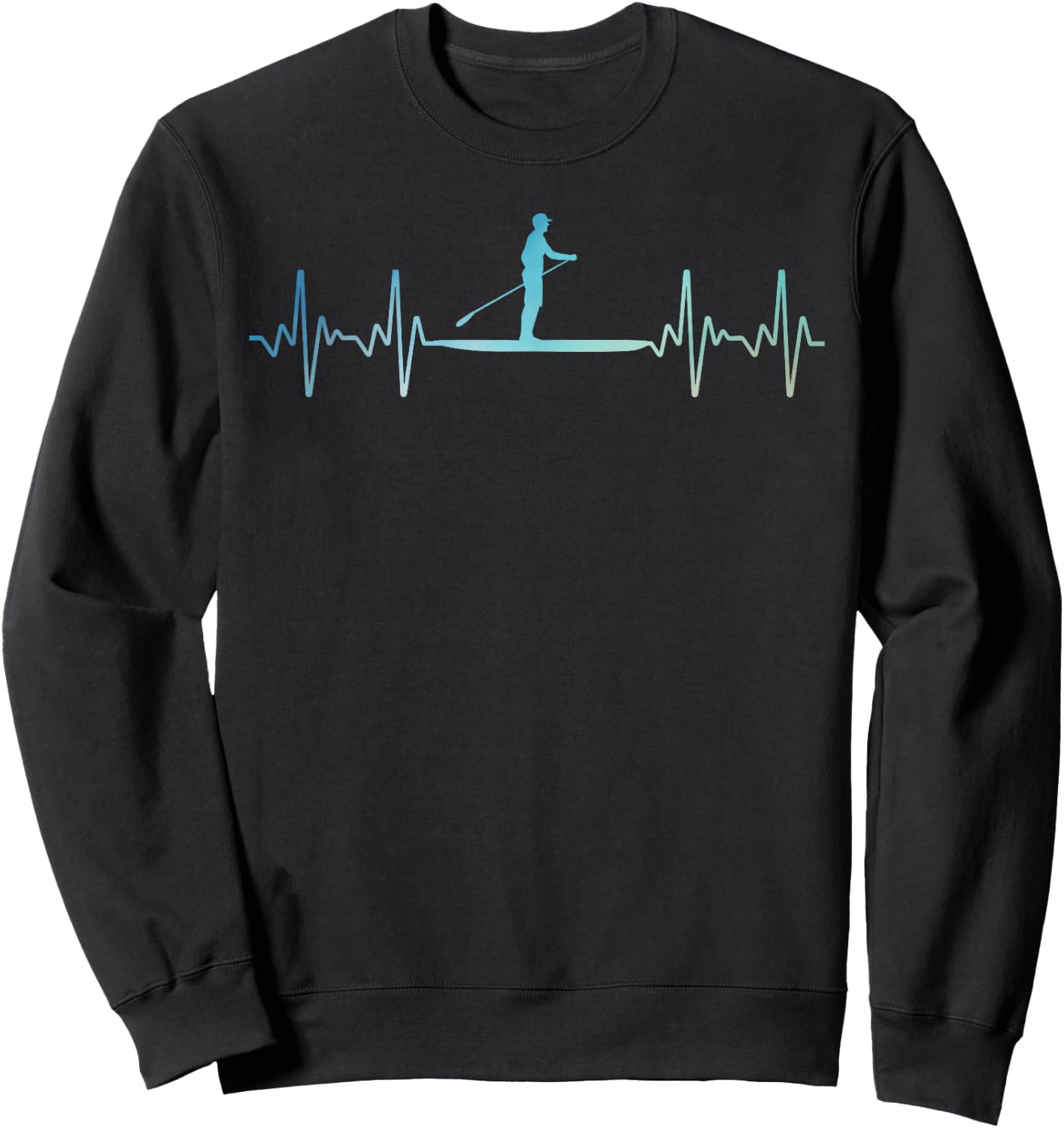 Paddleboarding Art Women SUP Stand Up Paddle Board Sweatshirt - Sweatshirt | Black