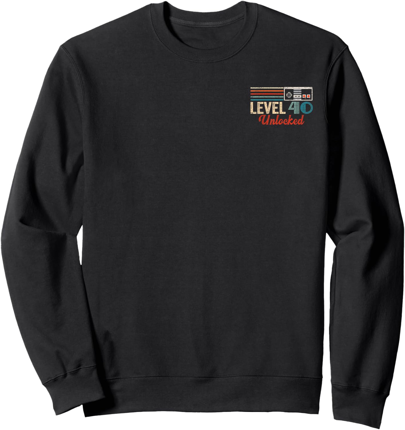 Unlocked Level 40 Birthday Boy Video Game Controller Sweatshirt - Sweatshirt | Black