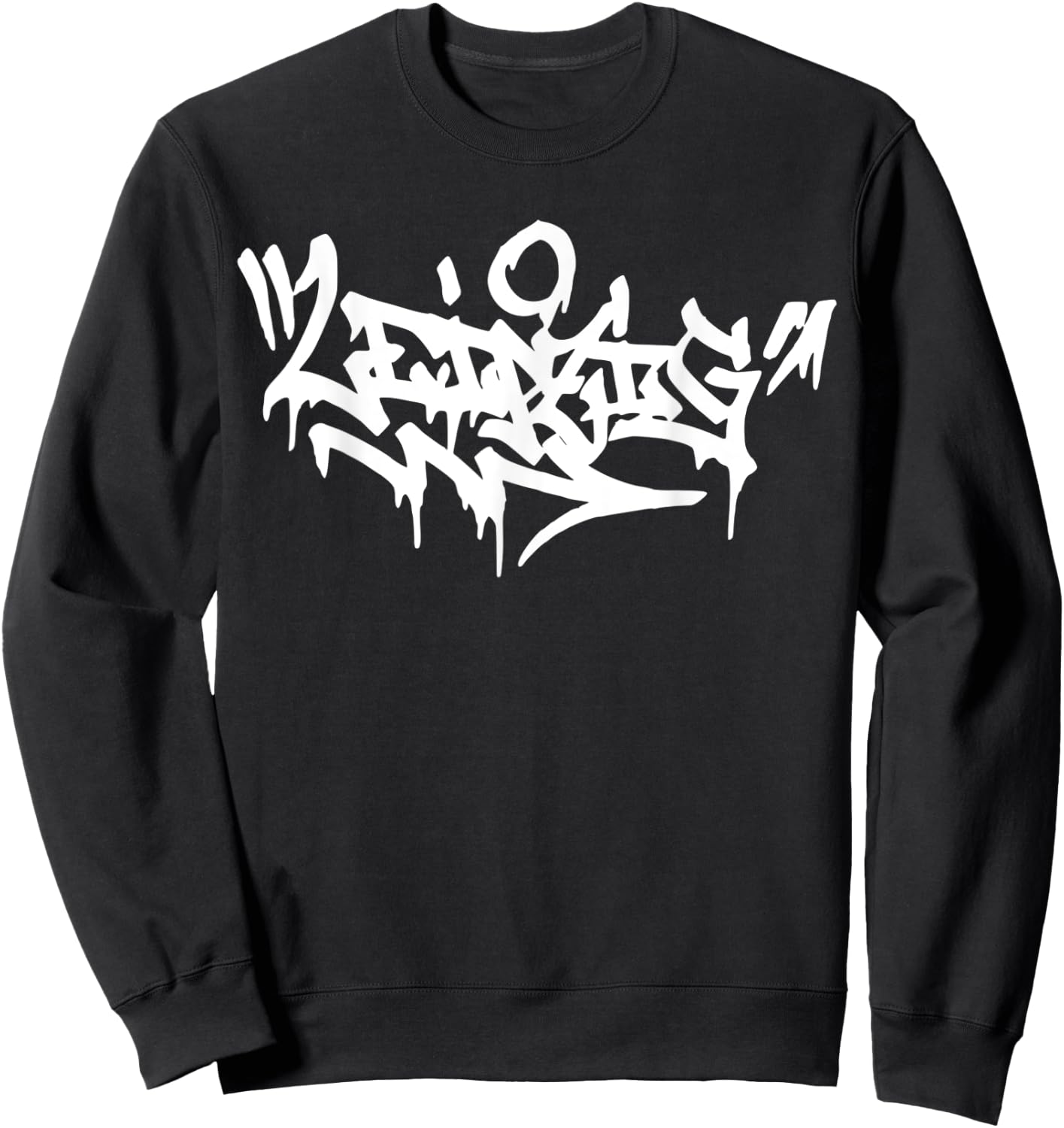 Leipzig City Graffiti Street Art Hand Style Hip Hop , black Sweatshirt - Sweatshirt | Black