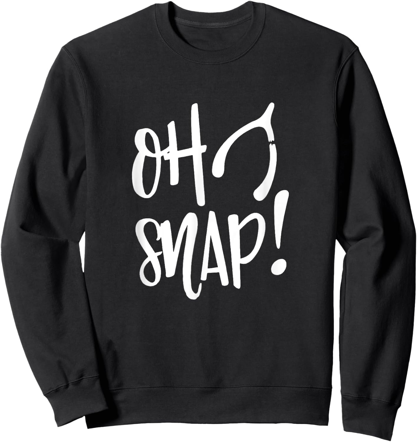 Oh Snap Turkey Wishbone Funny Thanksgiving Costume Sweatshirt - Sweatshirt | Black