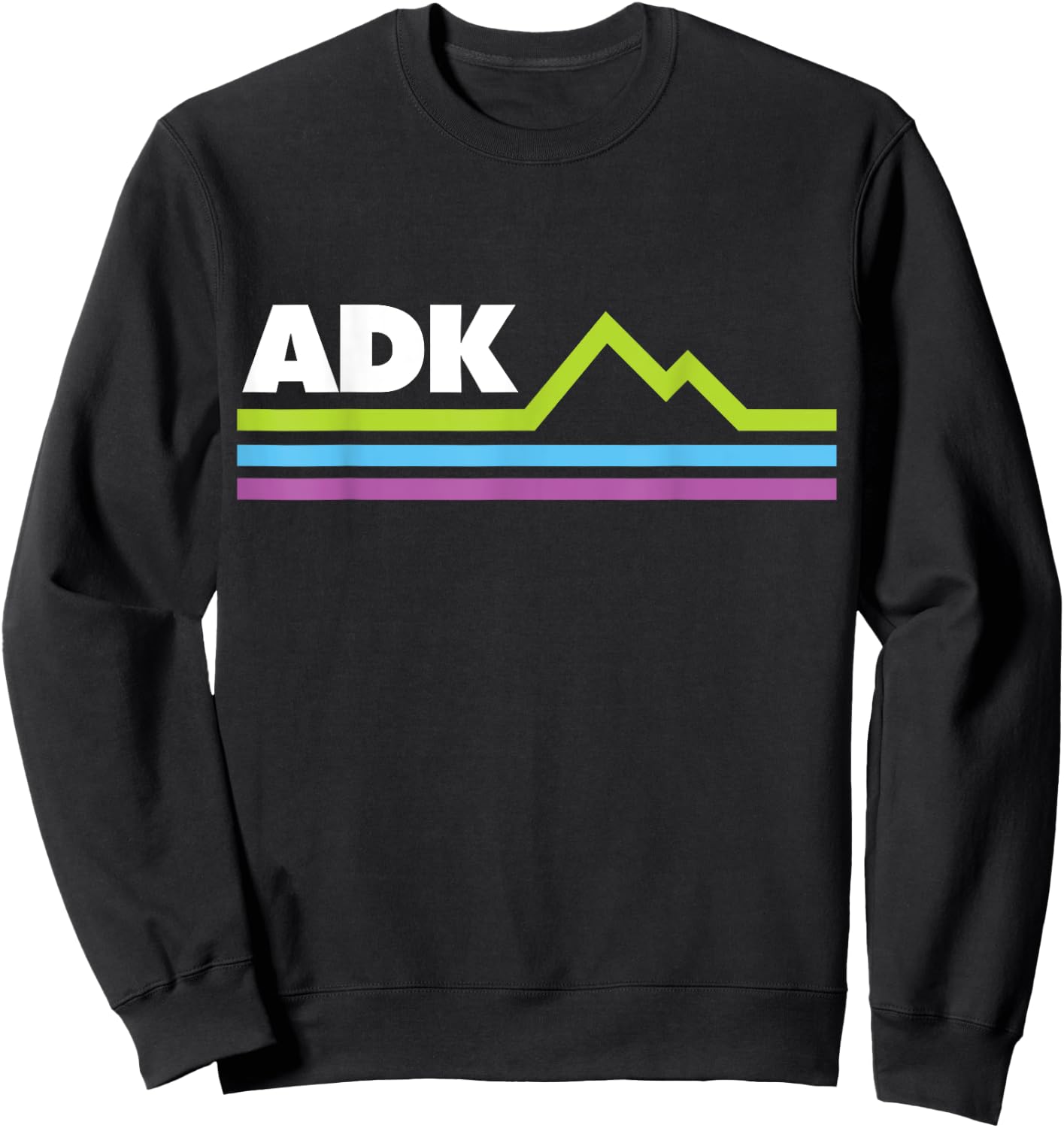 ADK Adirondacks Mountains Shirt Sweatshirt - Sweatshirt | Black