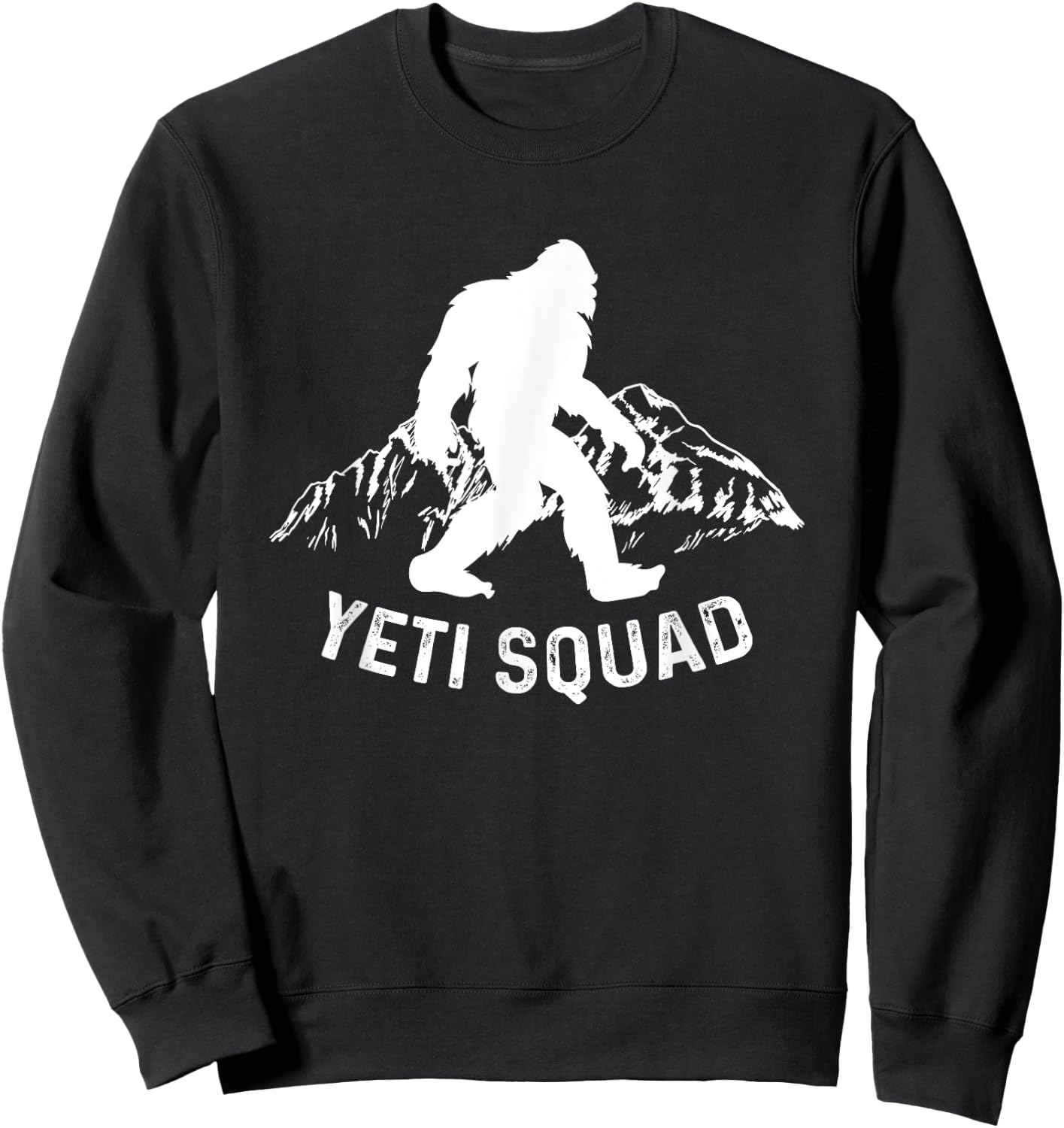 Yeti Squad Mountain Ape Snowman Sweatshirt - Sweatshirt | Black