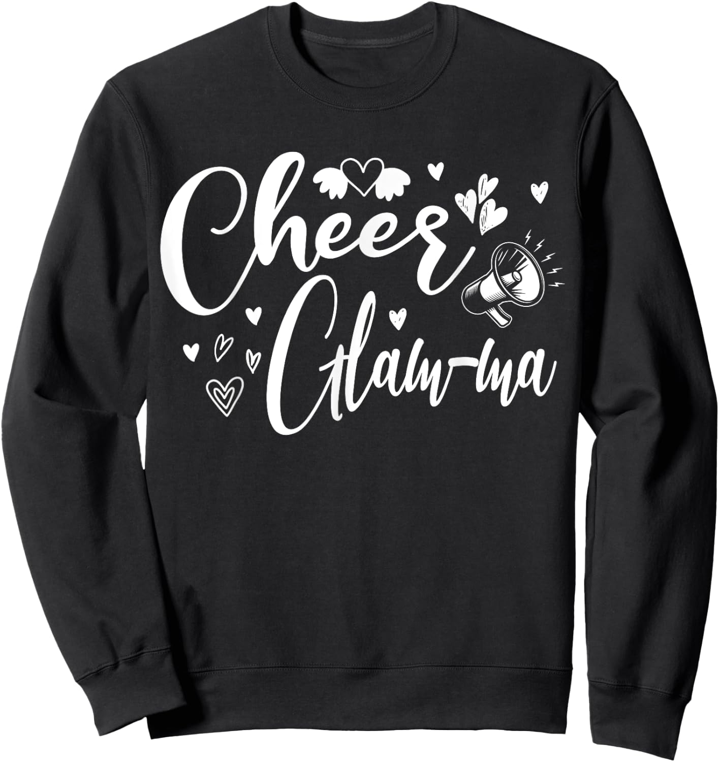 Funny Cheer Glam-ma Cheerleading Cool Mom Grandma Matching Sweatshirt - Sweatshirt | Black