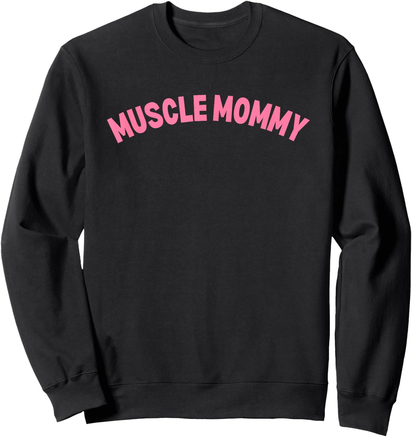 Gym Muscle Mommy Pump Cover Pink Sweatshirt - Sweatshirt | Black
