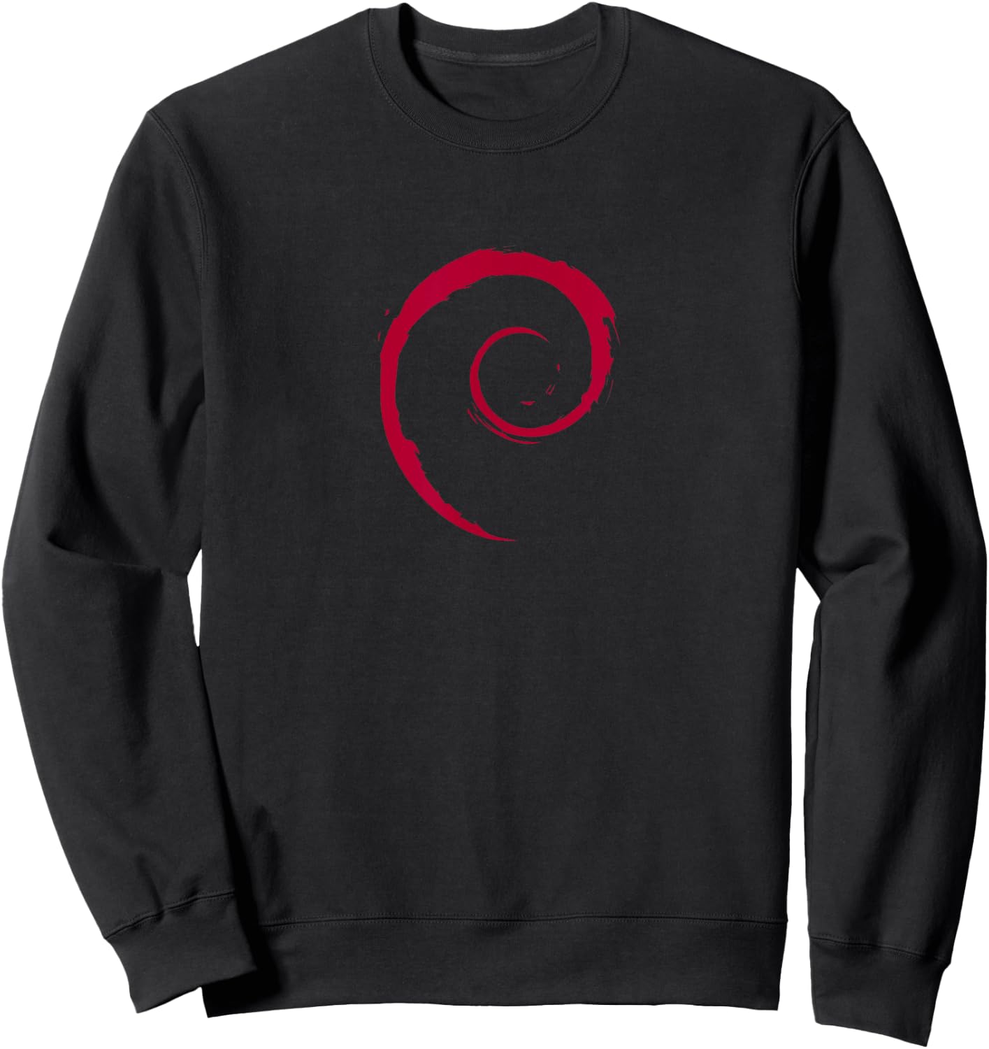 Debian Offizielles Spiral-Wirbel-Logo Linux Distro OS Sweatshirt - Sweatshirt | Black