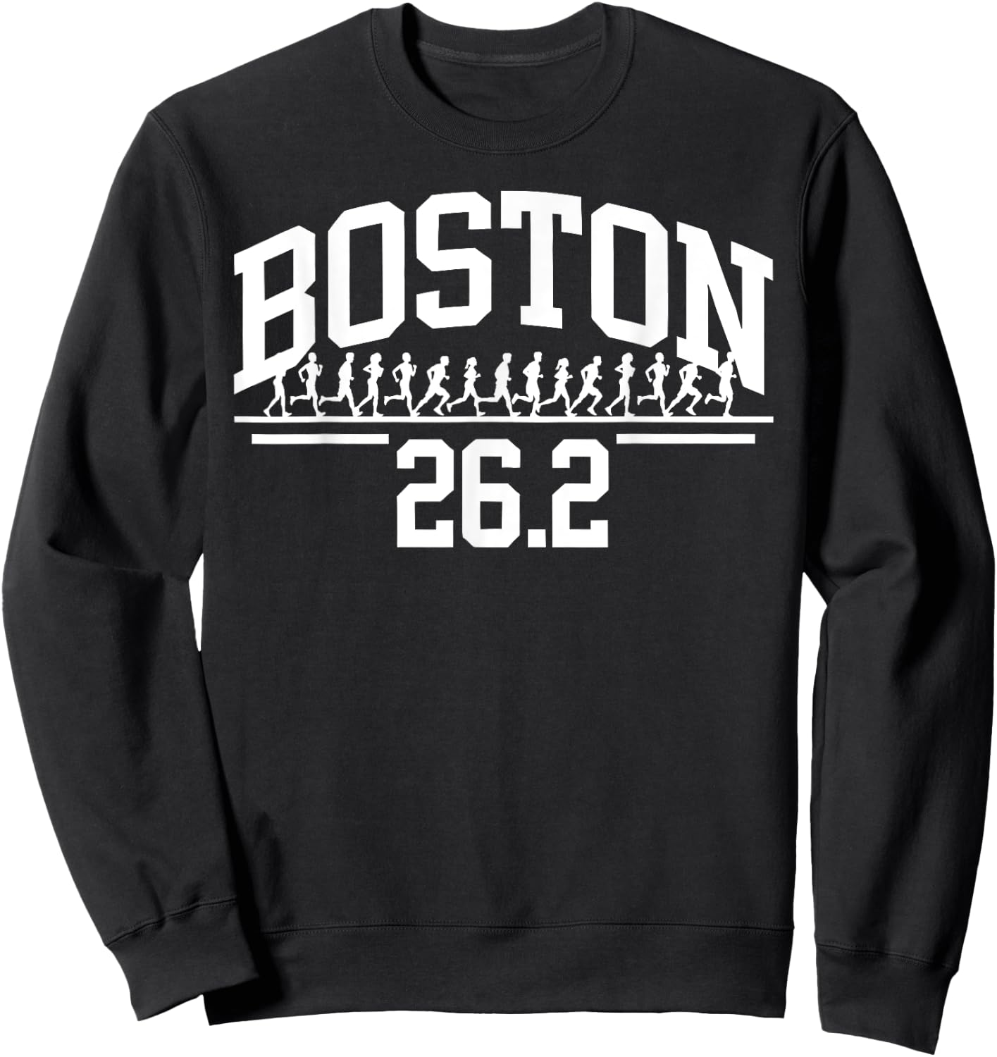 Boston 26.2 Running Marathon Finisher Celebration Runner Run Sweatshirt - Sweatshirt | Black
