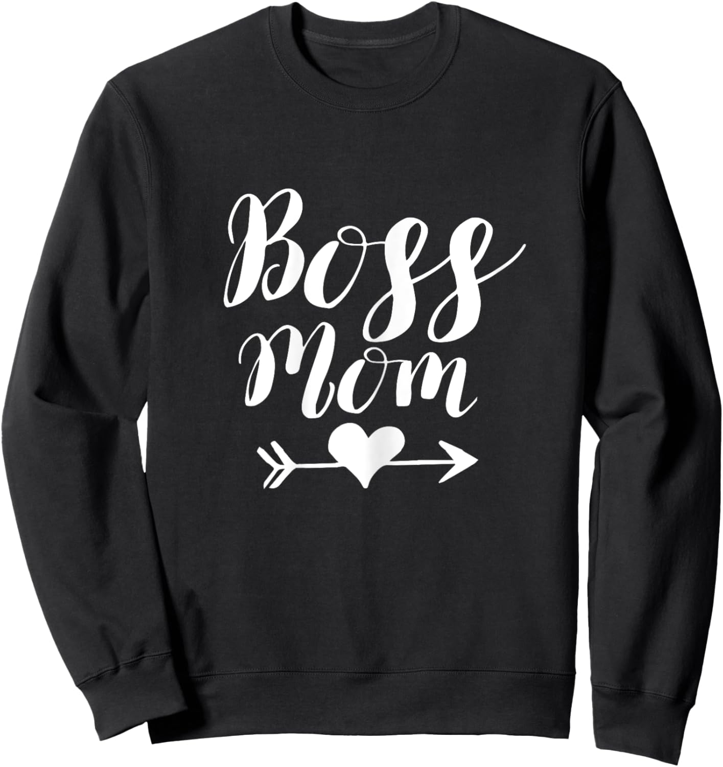 Boss Mom Shirt - Workout Top - Funny Women's Shirt Sweatshirt - Sweatshirt | Black