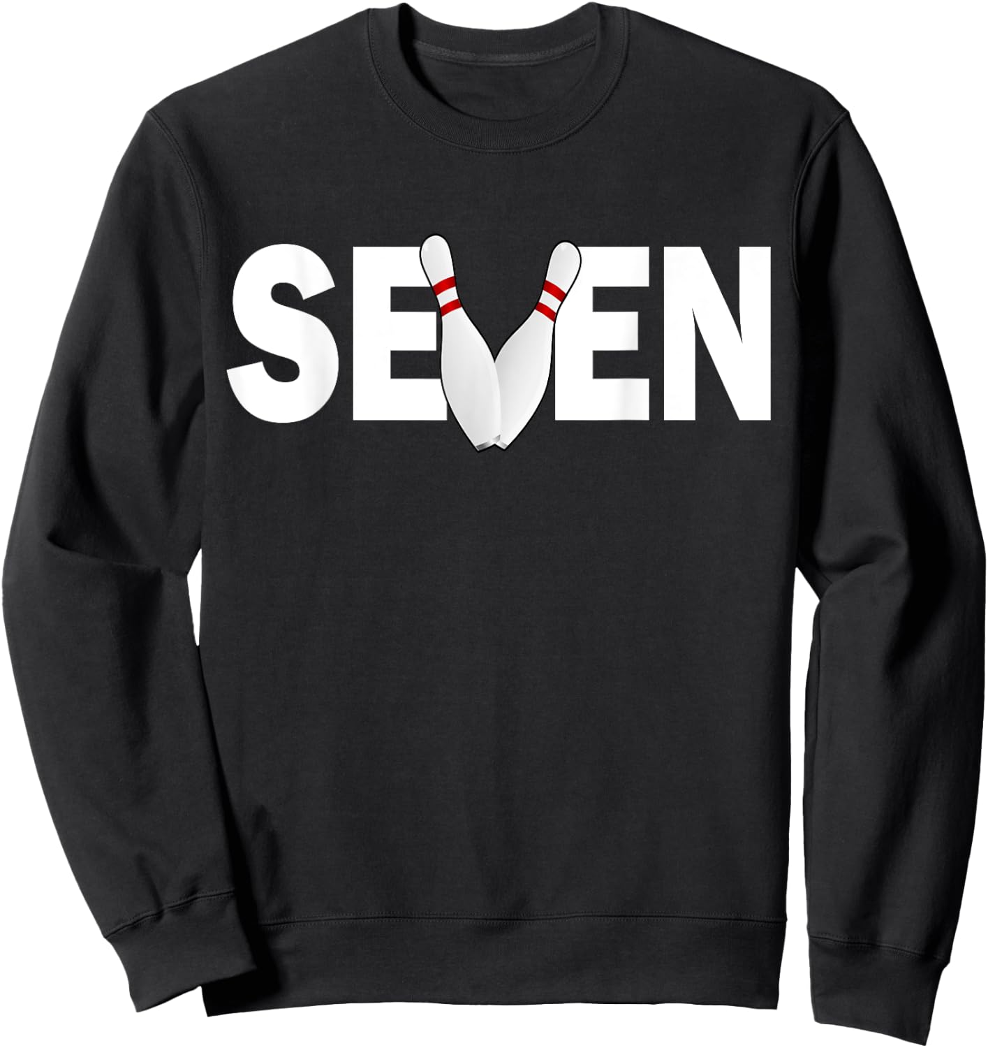 7th Birthday Seven 7 Years Old Bowling Party 2012 Birthday Sweatshirt - Sweatshirt | Black