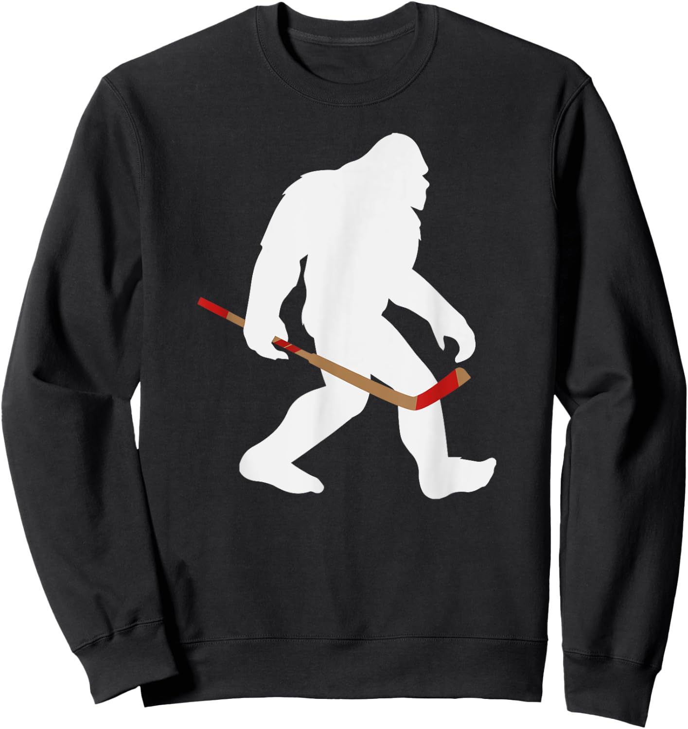 Sasquatch Bigfoot Hockey Player Funny Hockey Lovers Sweatshirt - Sweatshirt | Black