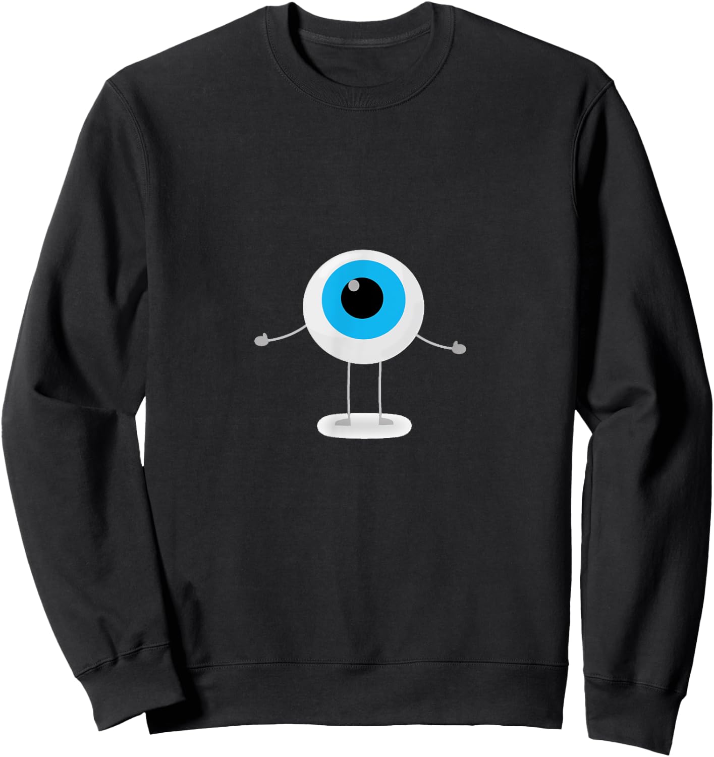 Eyeball Character Eye Ball Monster Cyclops Funny Sweatshirt - Sweatshirt | Black