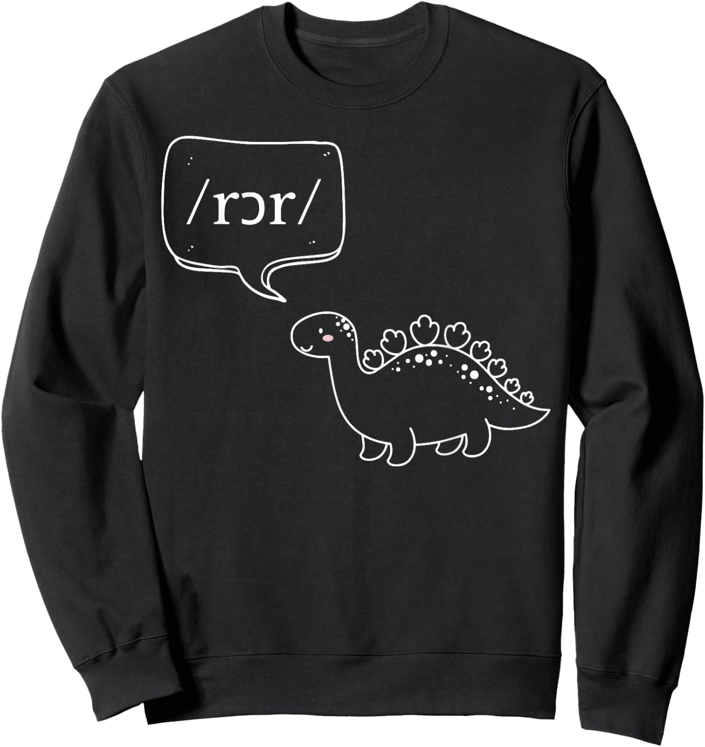 Retro Dinosaur Pediatric SLP Speech Language Pathologists Sweatshirt - Sweatshirt | Black
