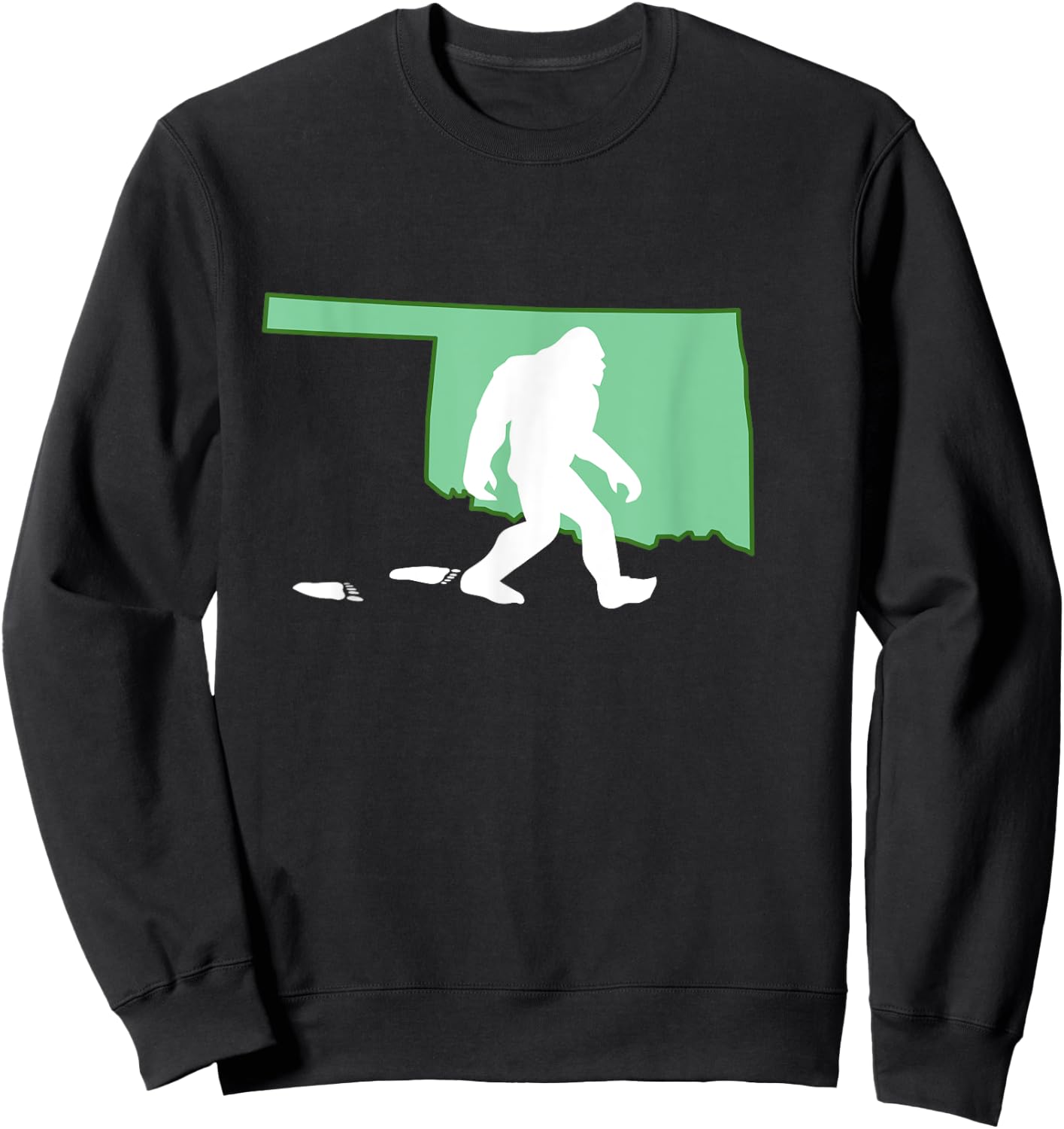 Oklahoma Bigfoot Hunter State Sweatshirt - Sweatshirt | Black