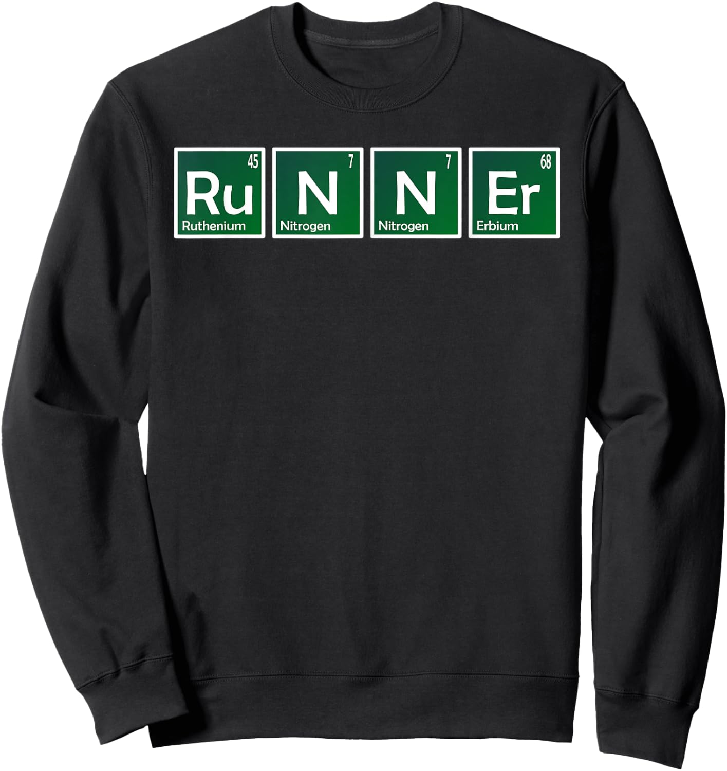 Elements of Runner - I love Science Periodic Table Sweatshirt - Sweatshirt | Black