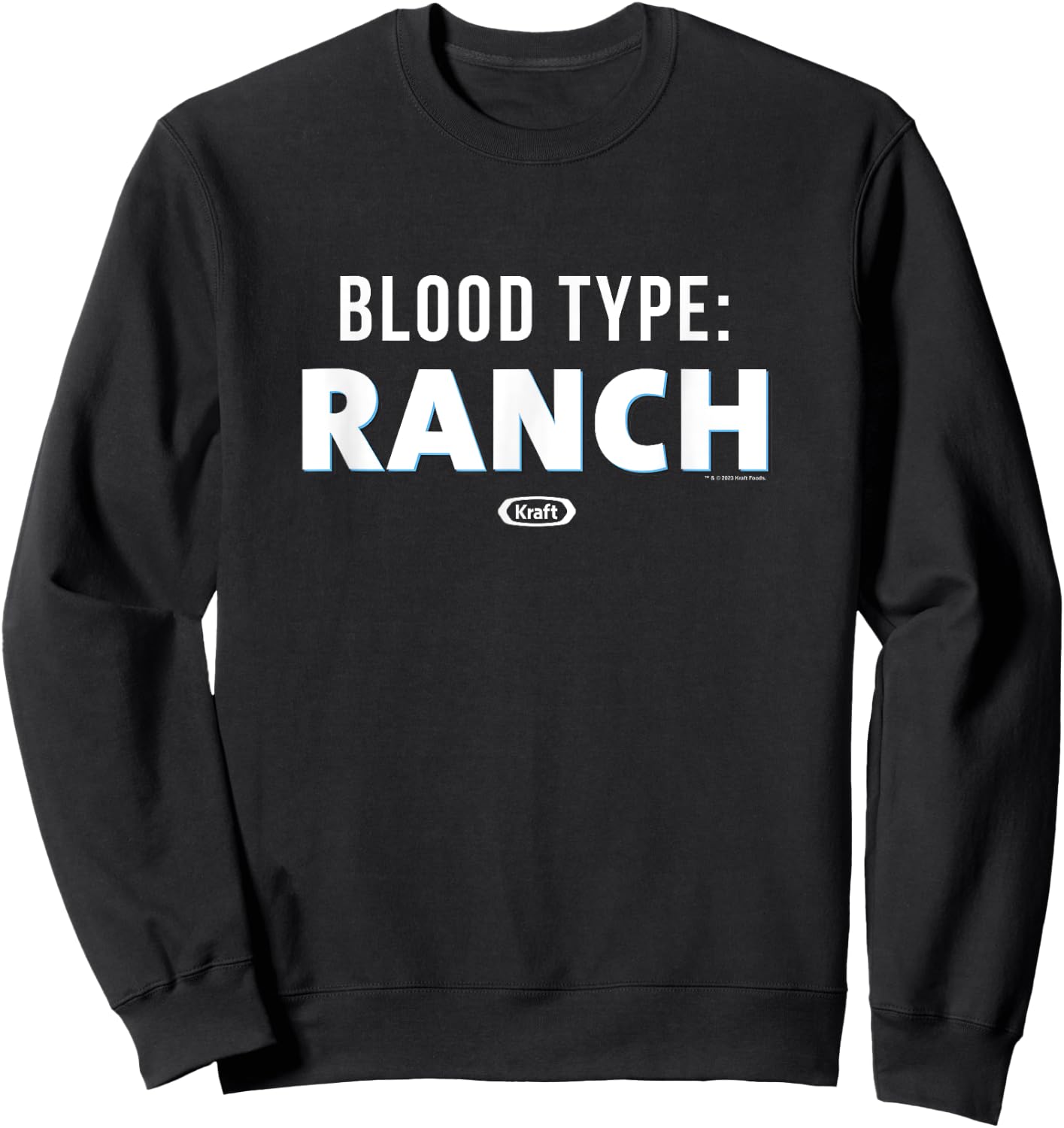 Heinz Kraft Mac & Cheese Blood Type Ranch Big Chest Logo Sweatshirt - Sweatshirt | Black