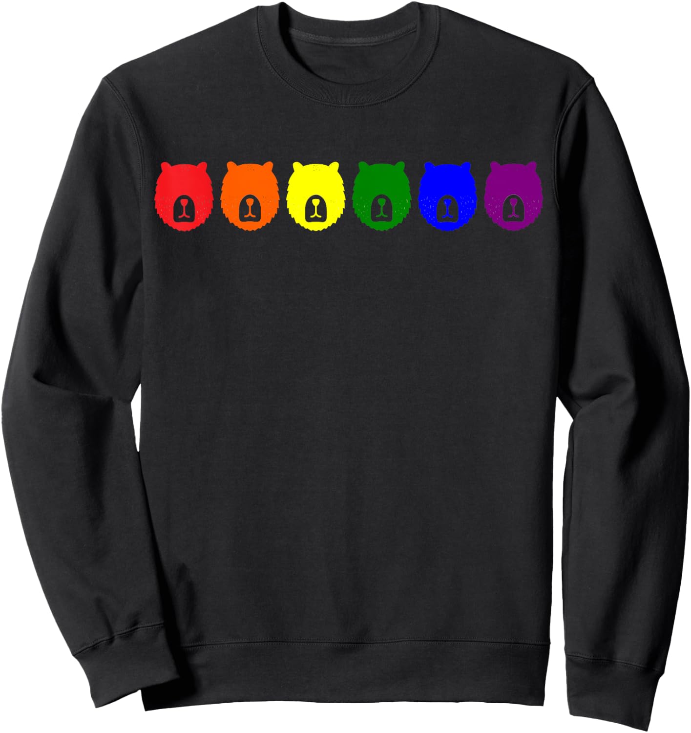 Bears LGBT Flag Gay Pride Transgender Rainbow Lesbian LGBT Sweatshirt - Sweatshirt | Black