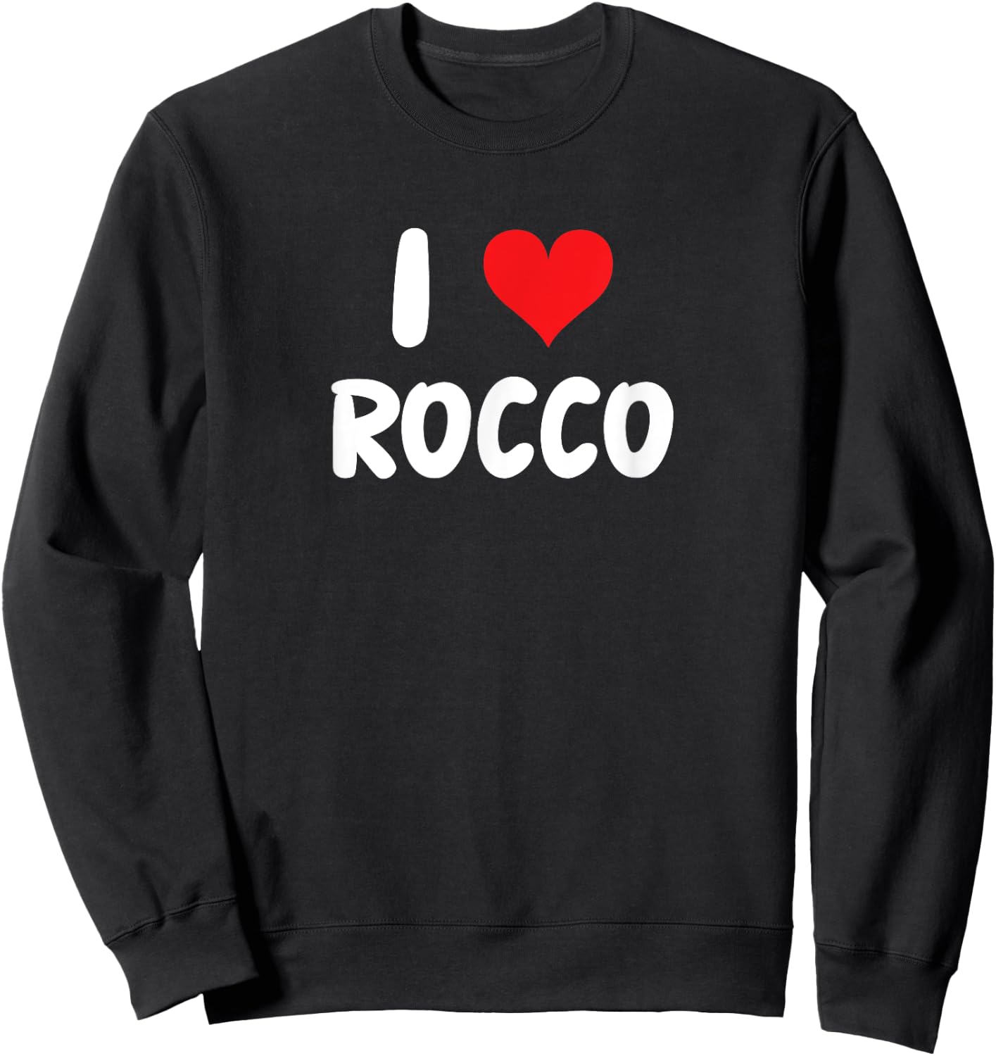 I Love Rocco Heart Sweatshirt - Sweatshirt | Black
