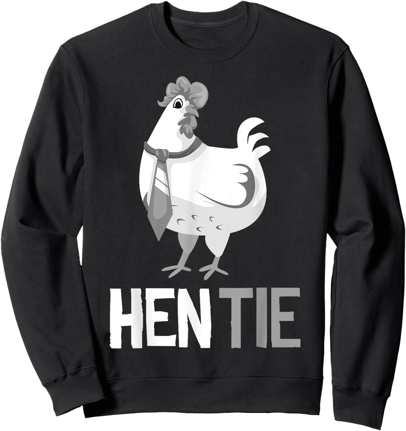Funny Hen Tie Gift Women Chicken Japanese Anime Sweatshirt - Sweatshirt | Black