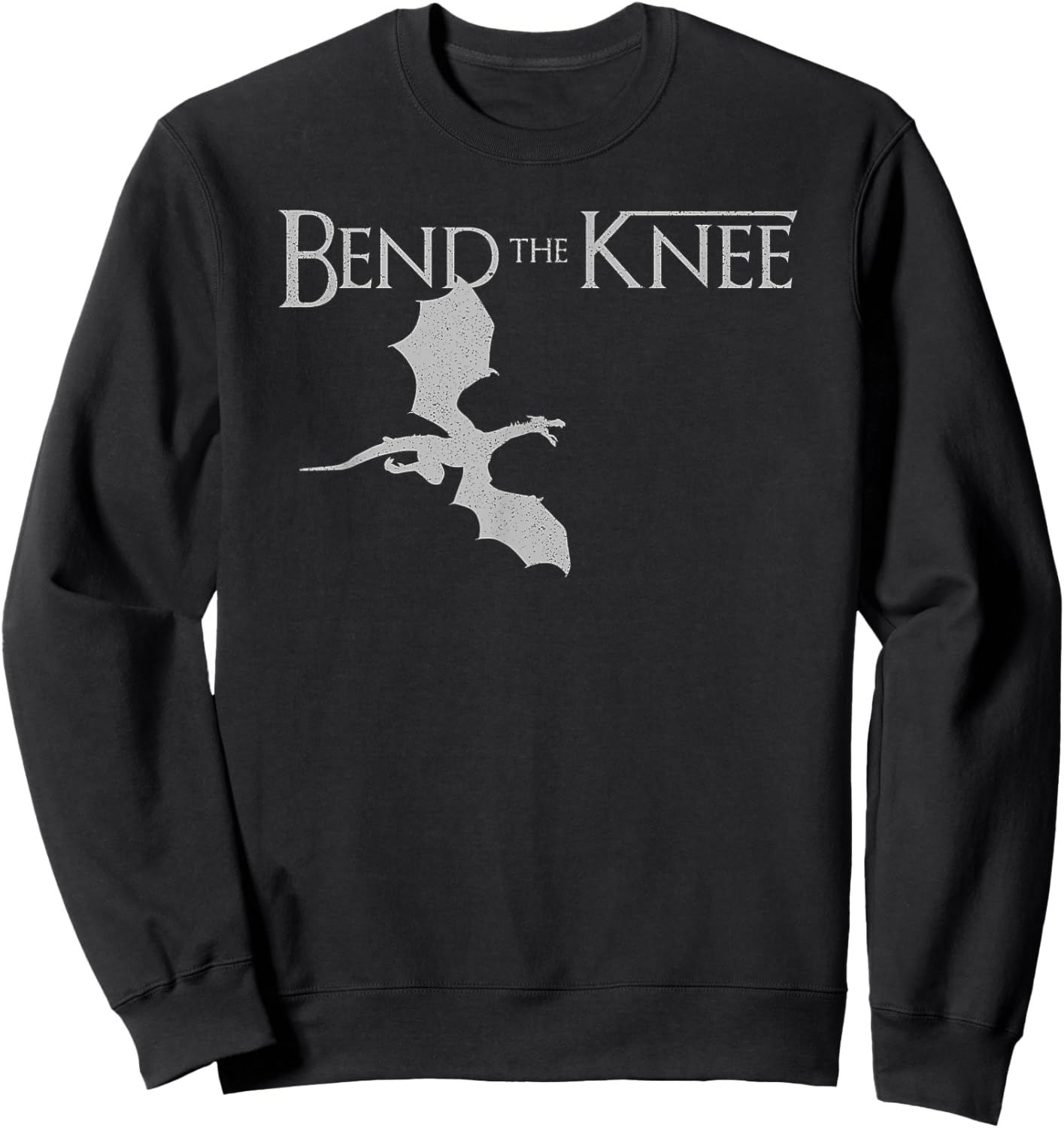 Bend the Knee Dragon Vintage Sweatshirt - Sweatshirt | Black